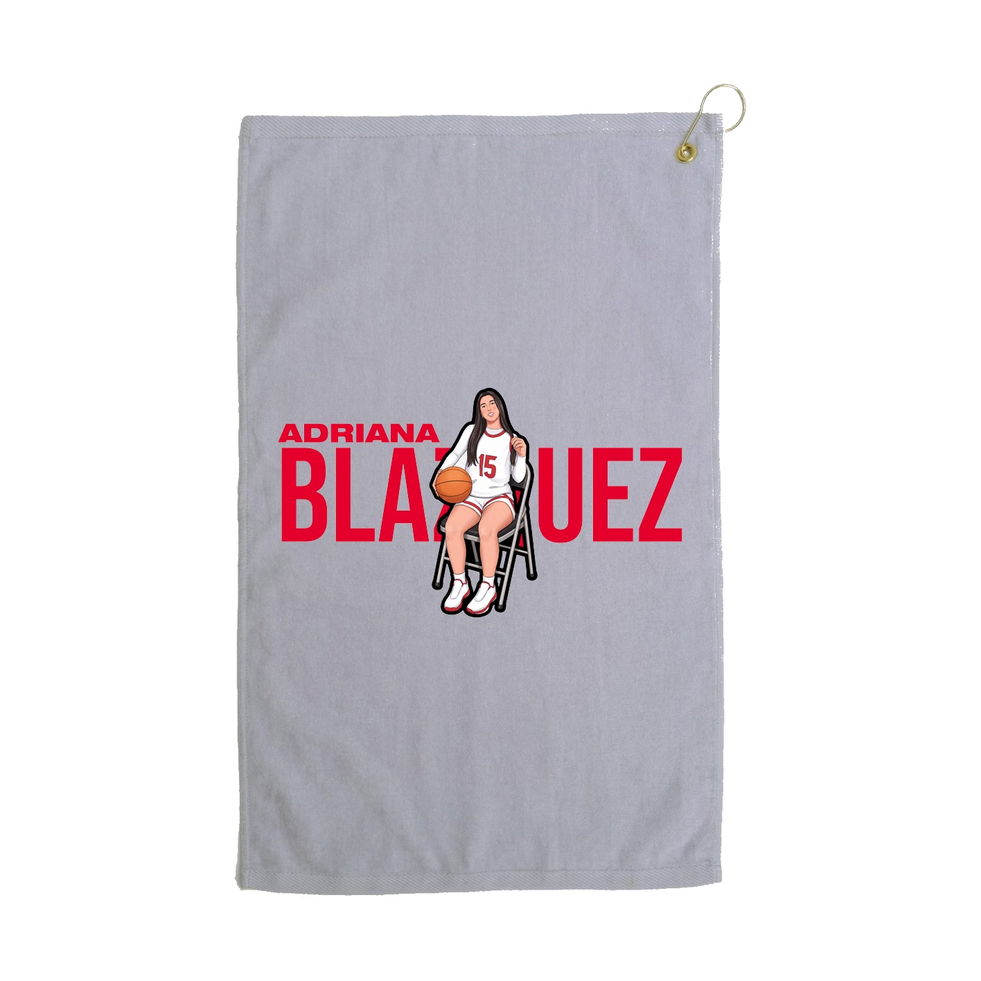 Golf Towel — Player Name in Grey