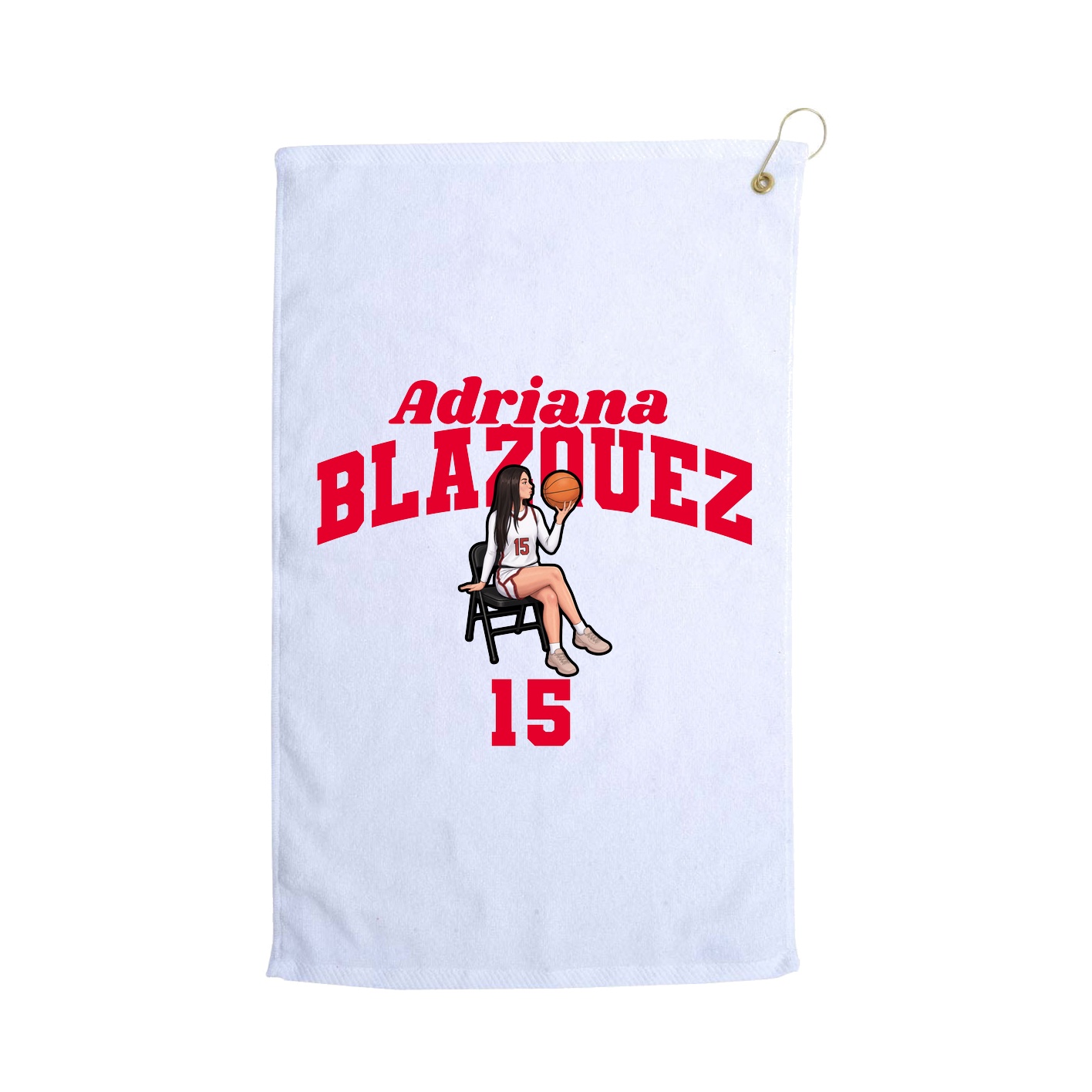 Golf Towel — Signature Arch in White