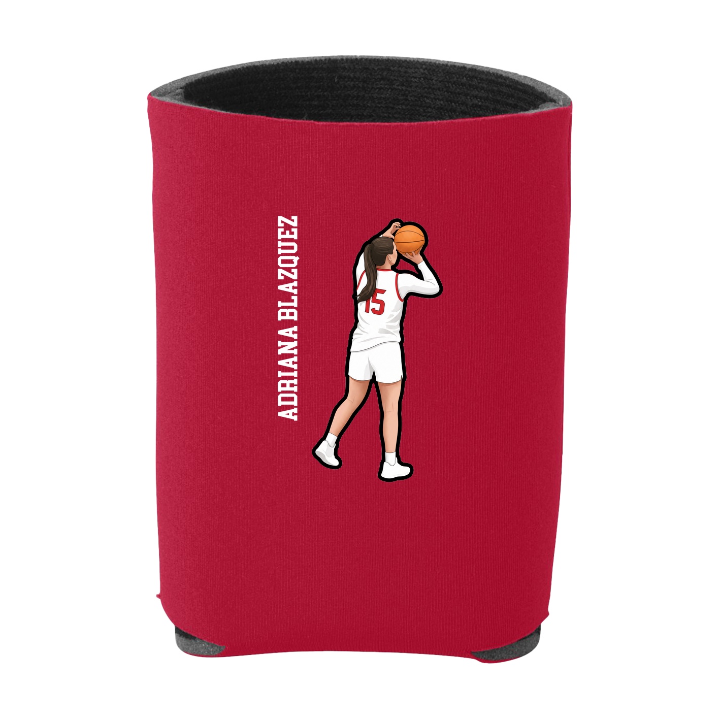 Can Holder — Name Vertical in Red