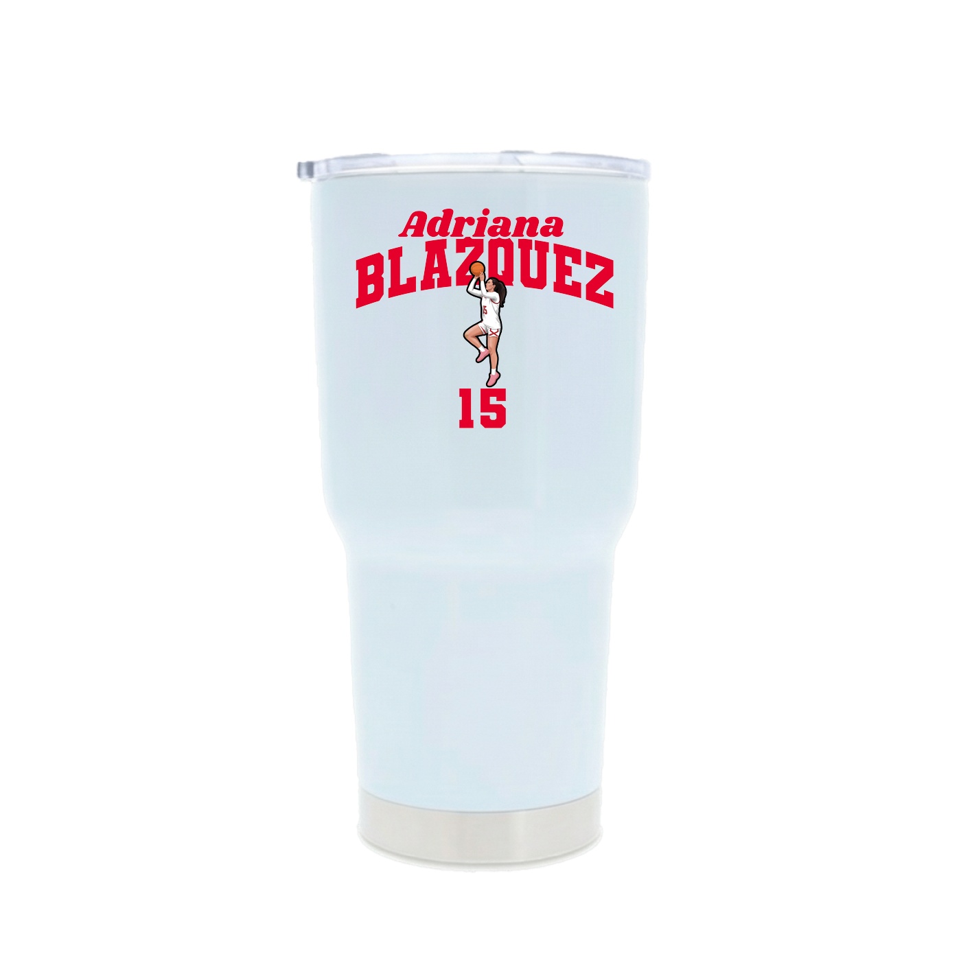 30oz Stainless Steel Tumbler — Signature Arch in White