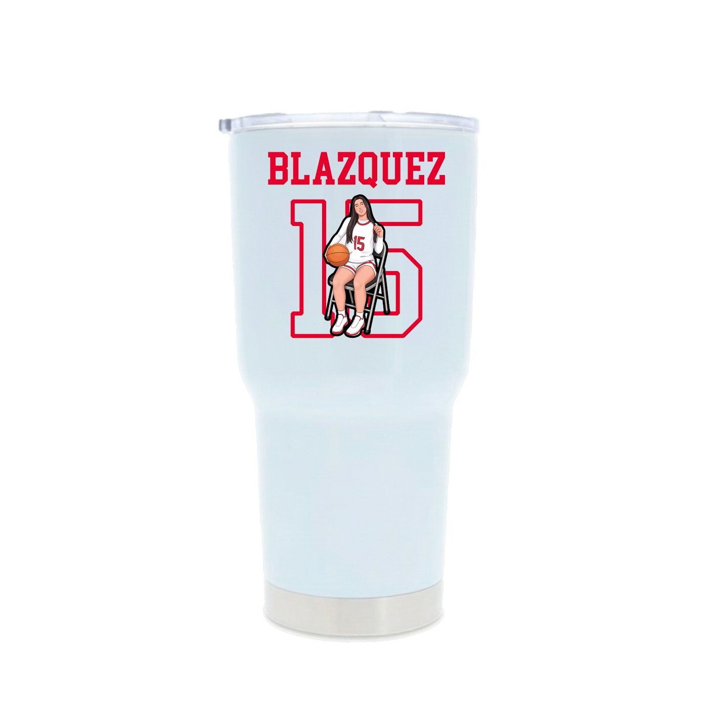 30oz Stainless Steel Tumbler — Shirsey in White
