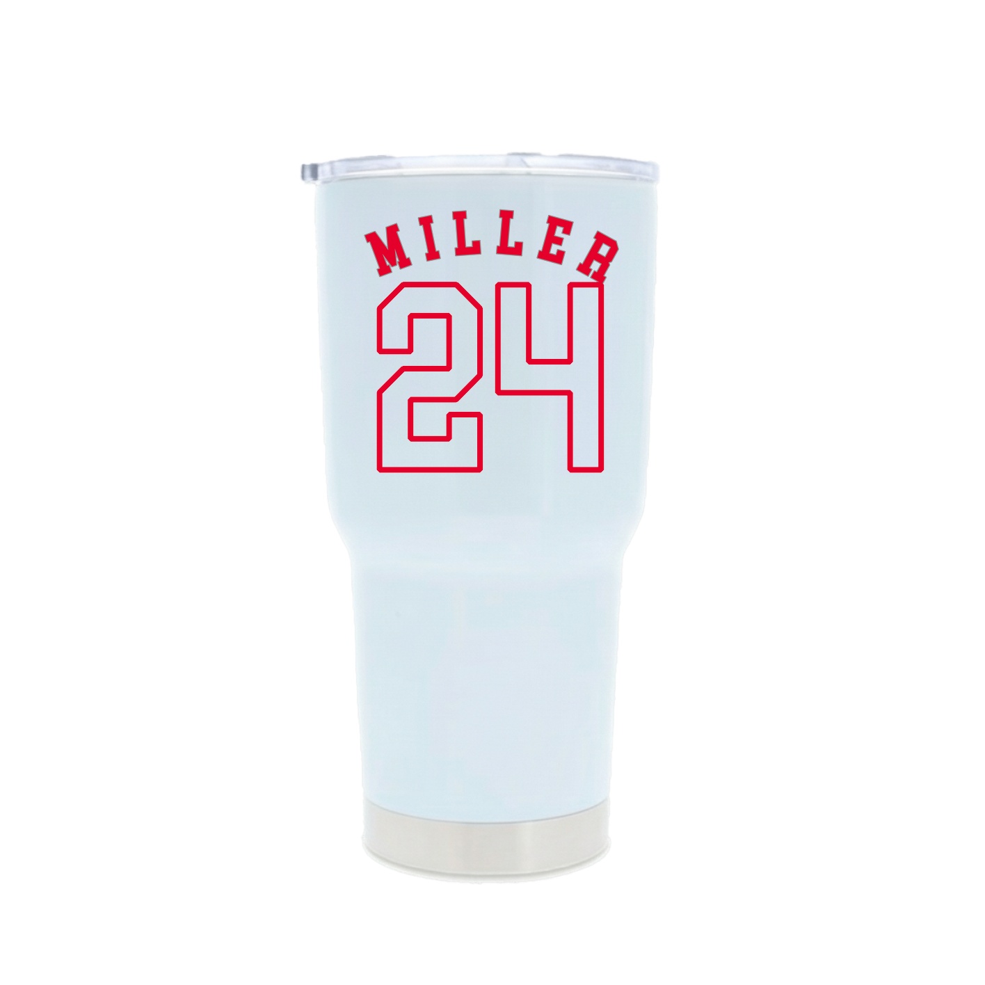 30oz Stainless Steel Tumbler — Shirsey Arch in White