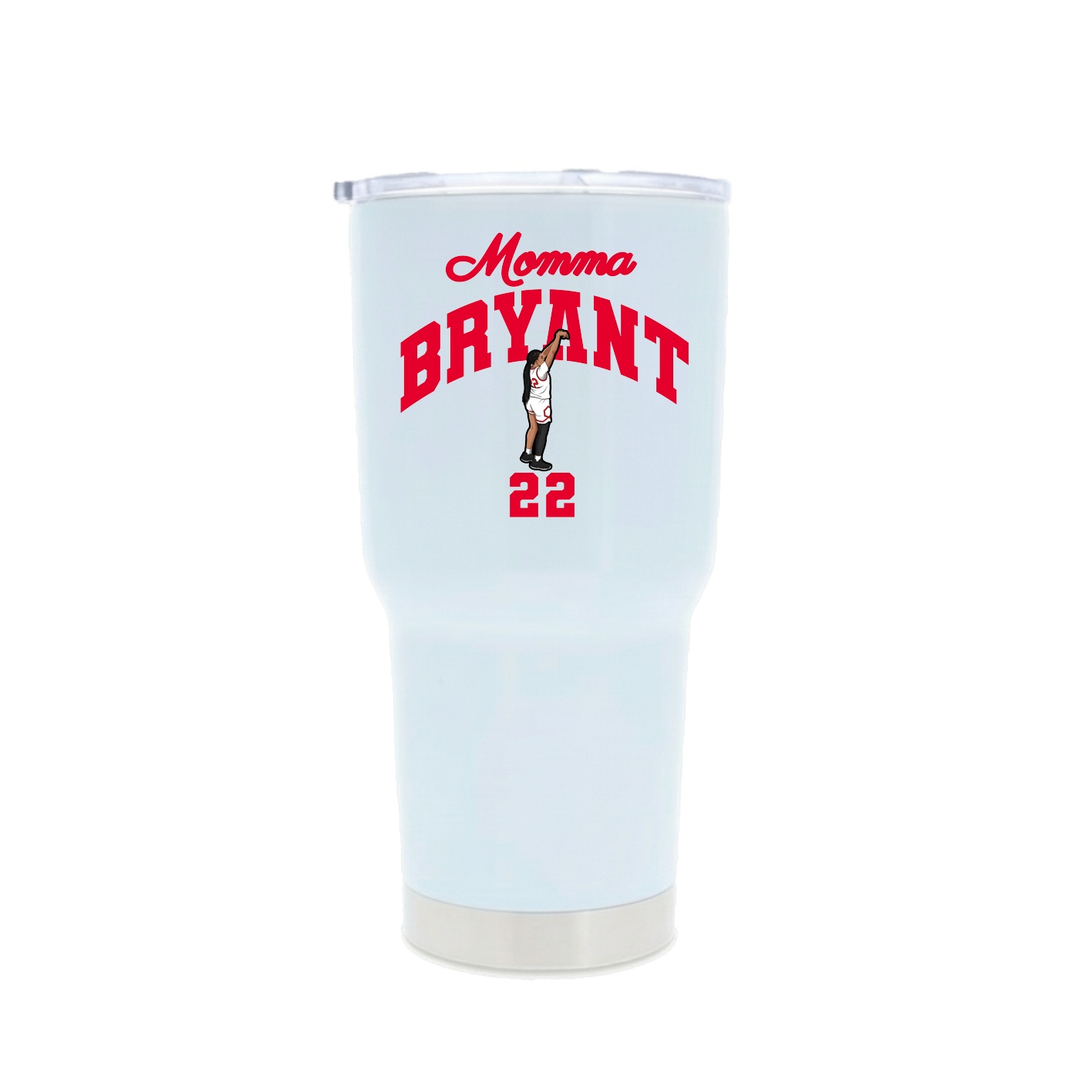 30oz Stainless Steel Tumbler — Mothers Day Arch in White