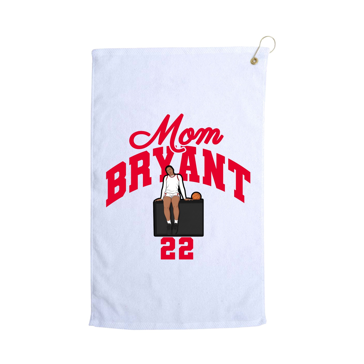 Golf Towel — Mothers Day Arch in White