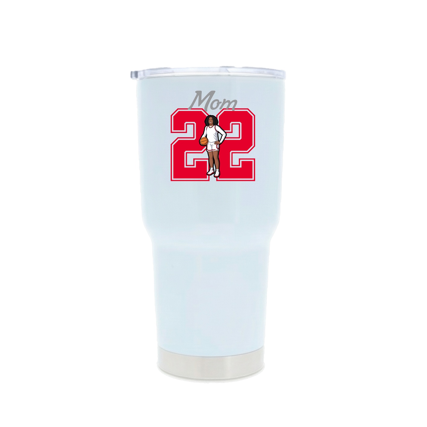 30oz Stainless Steel Tumbler — Mothers Day Shirsey in White