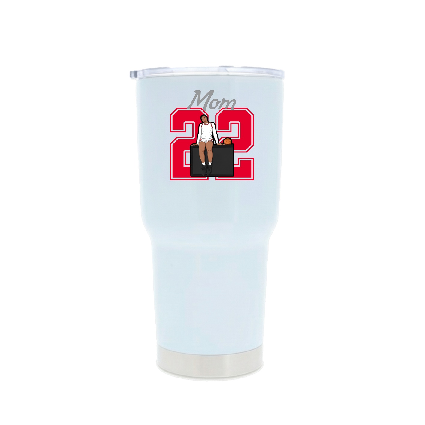 30oz Stainless Steel Tumbler — Mothers Day Shirsey in White
