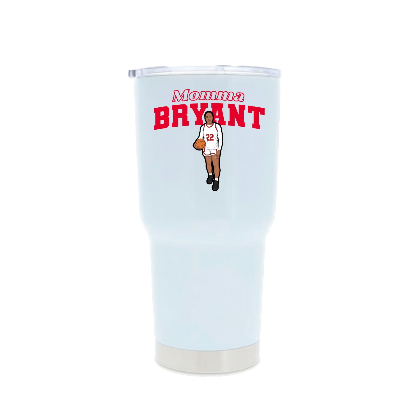 30oz Stainless Steel Tumbler — Mothers Day Block in White
