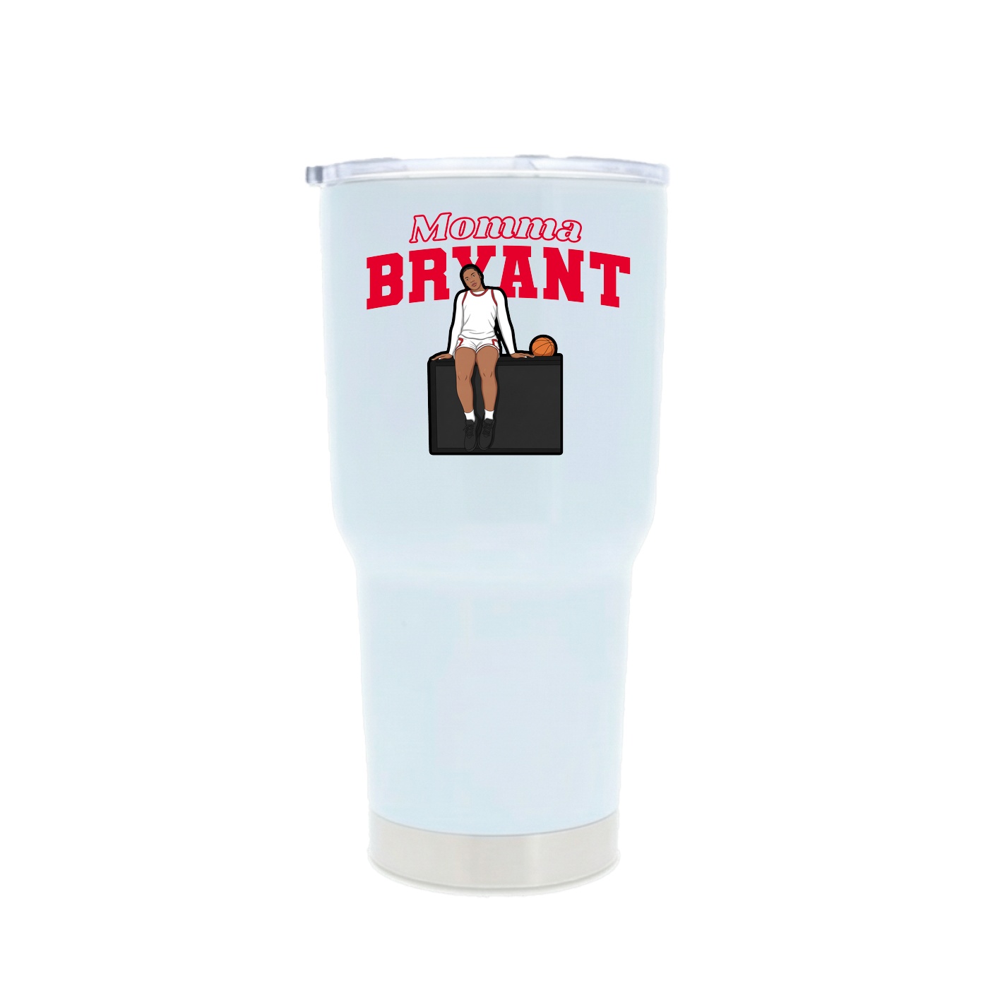 30oz Stainless Steel Tumbler — Mothers Day Block in White