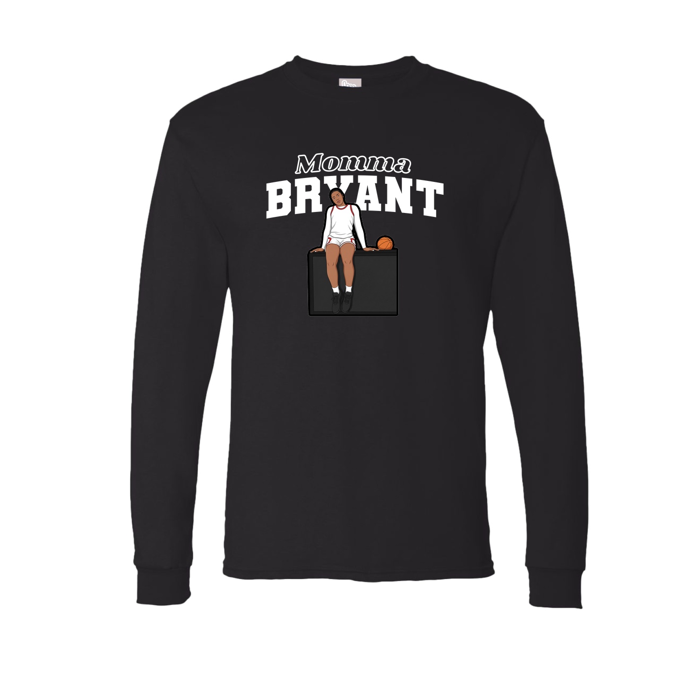 Long Sleeve Tee — Mothers Day Block in Black