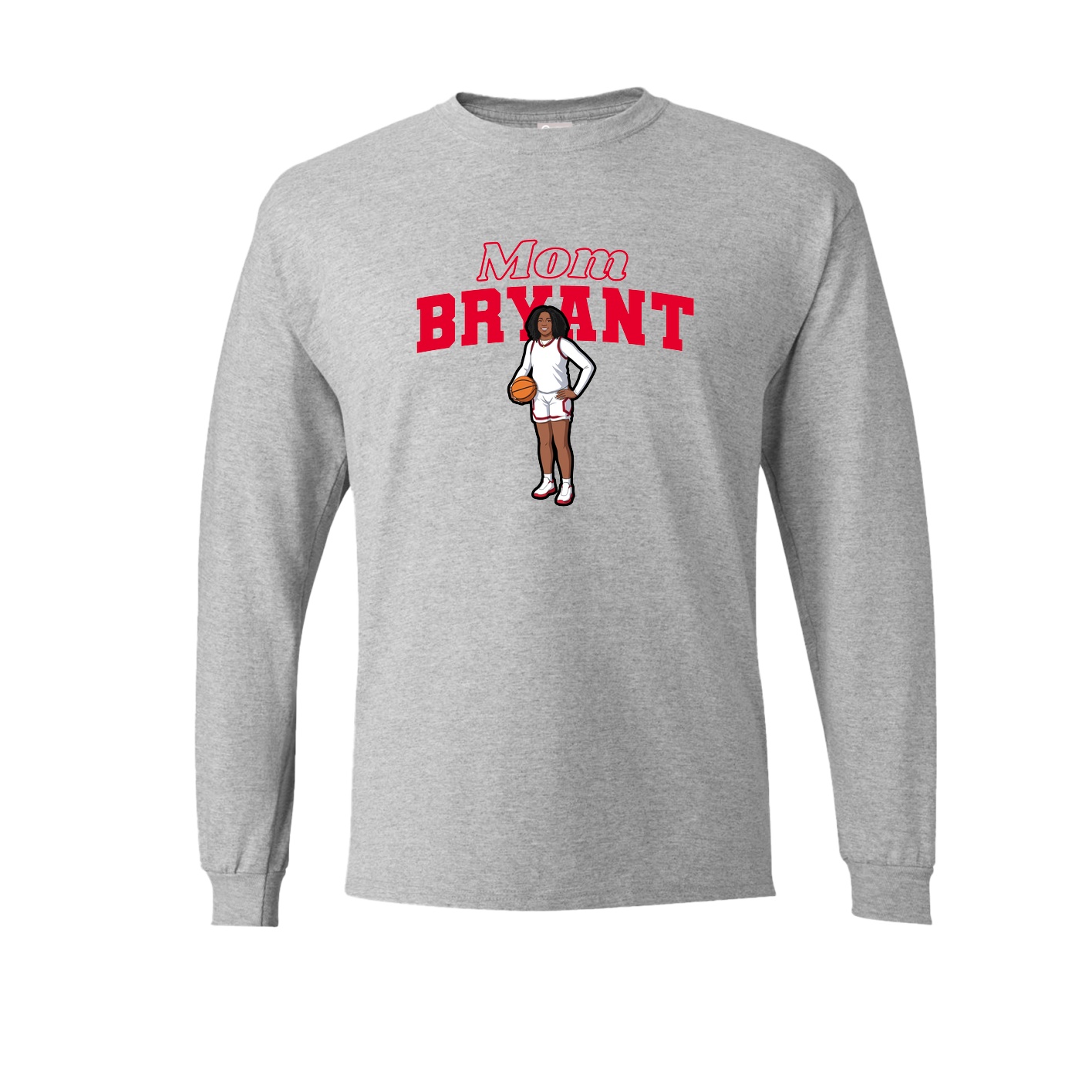 Long Sleeve Tee — Mothers Day Block in Grey