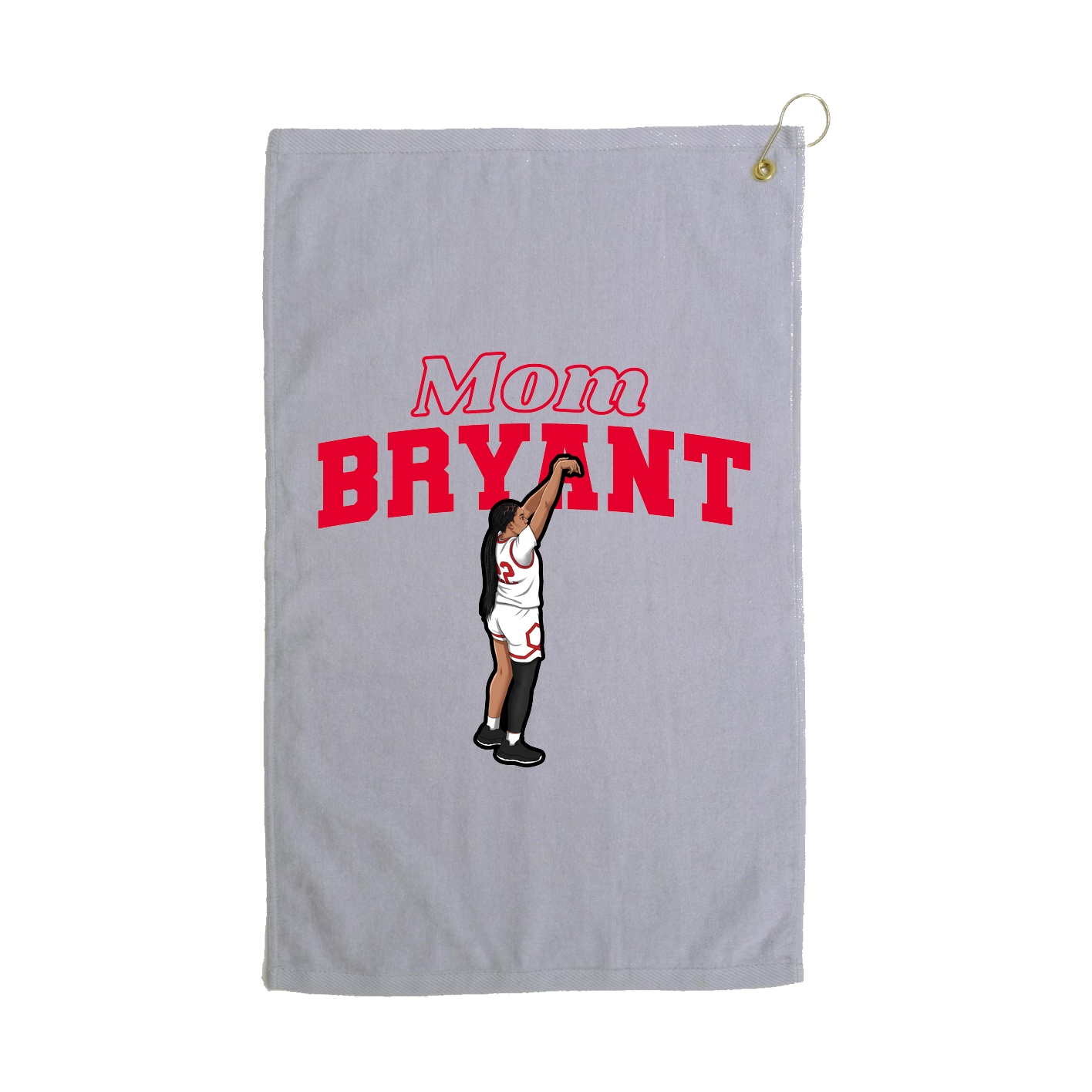 Golf Towel — Mothers Day Block in Grey