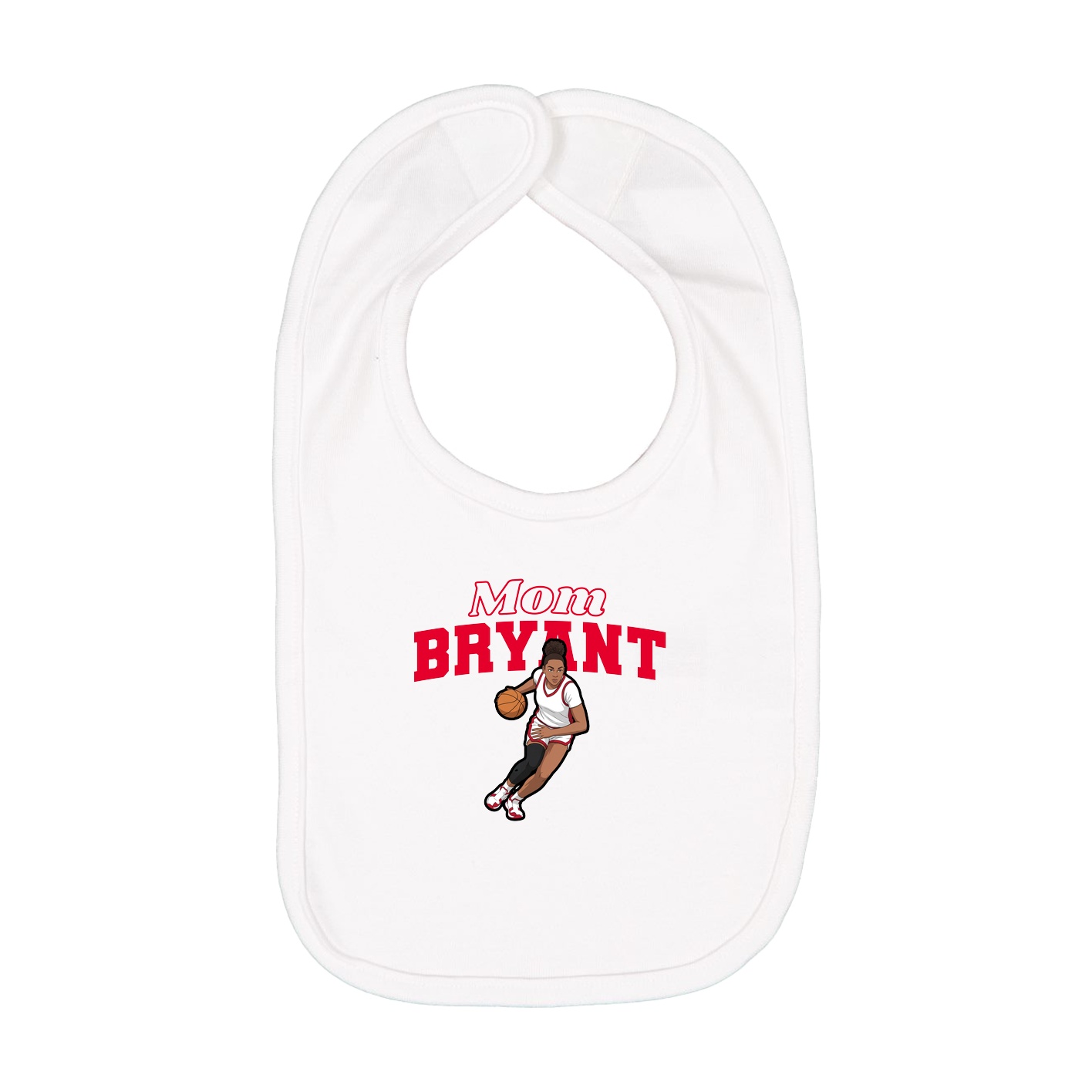 Infant Bib — Mothers Day Block in White