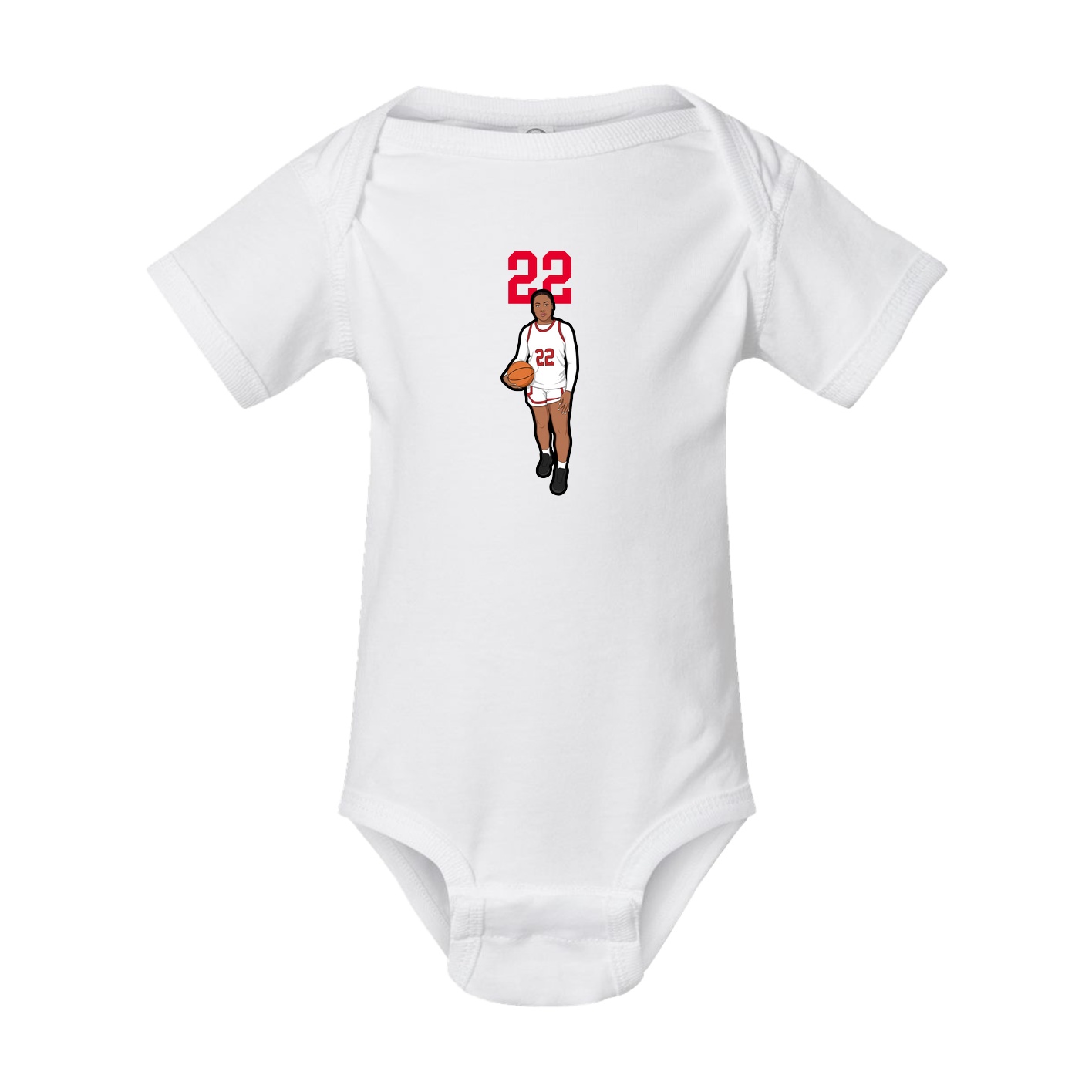 Baby Onesie — Number Top in White