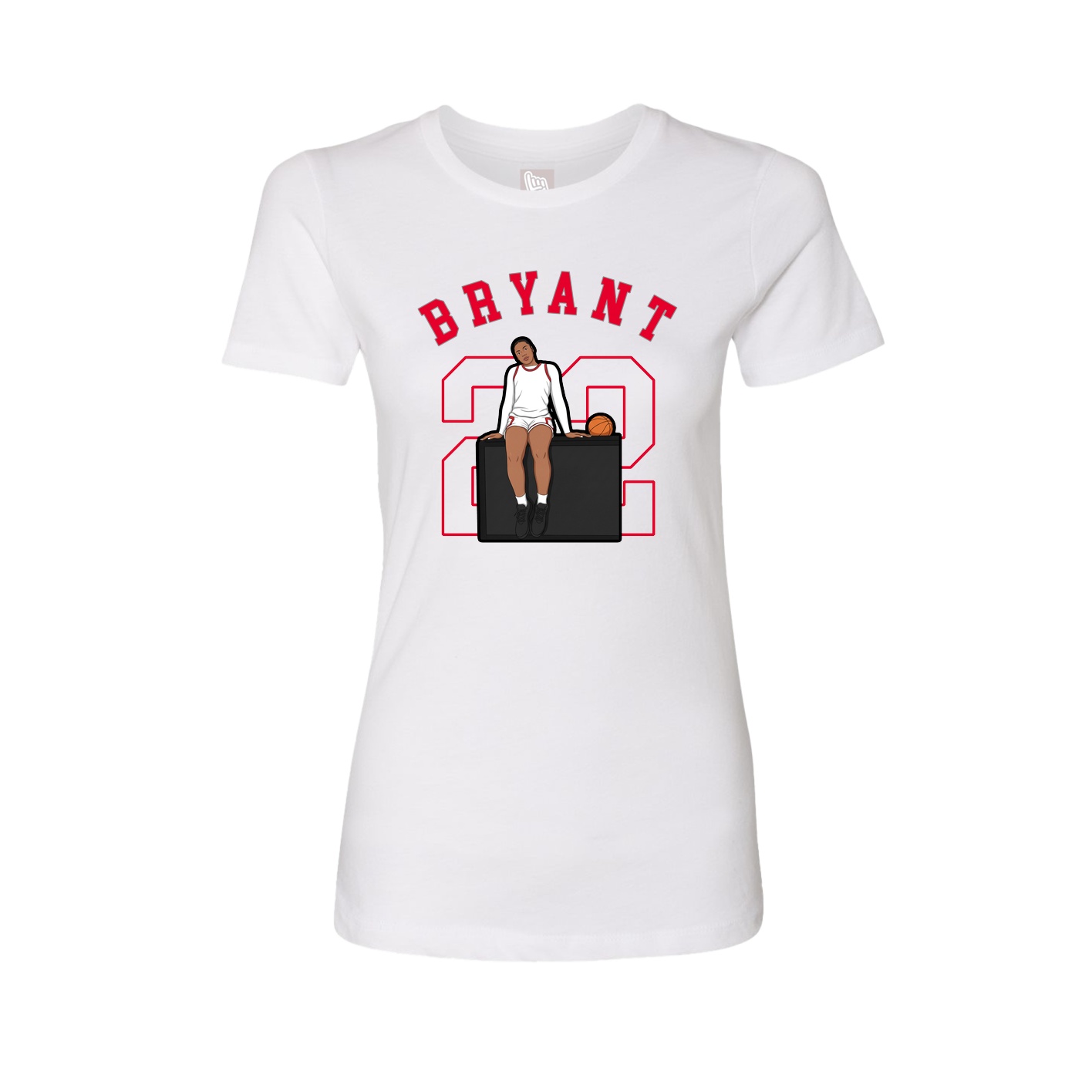 Fitted Women's Tee — Shirsey Arch in White
