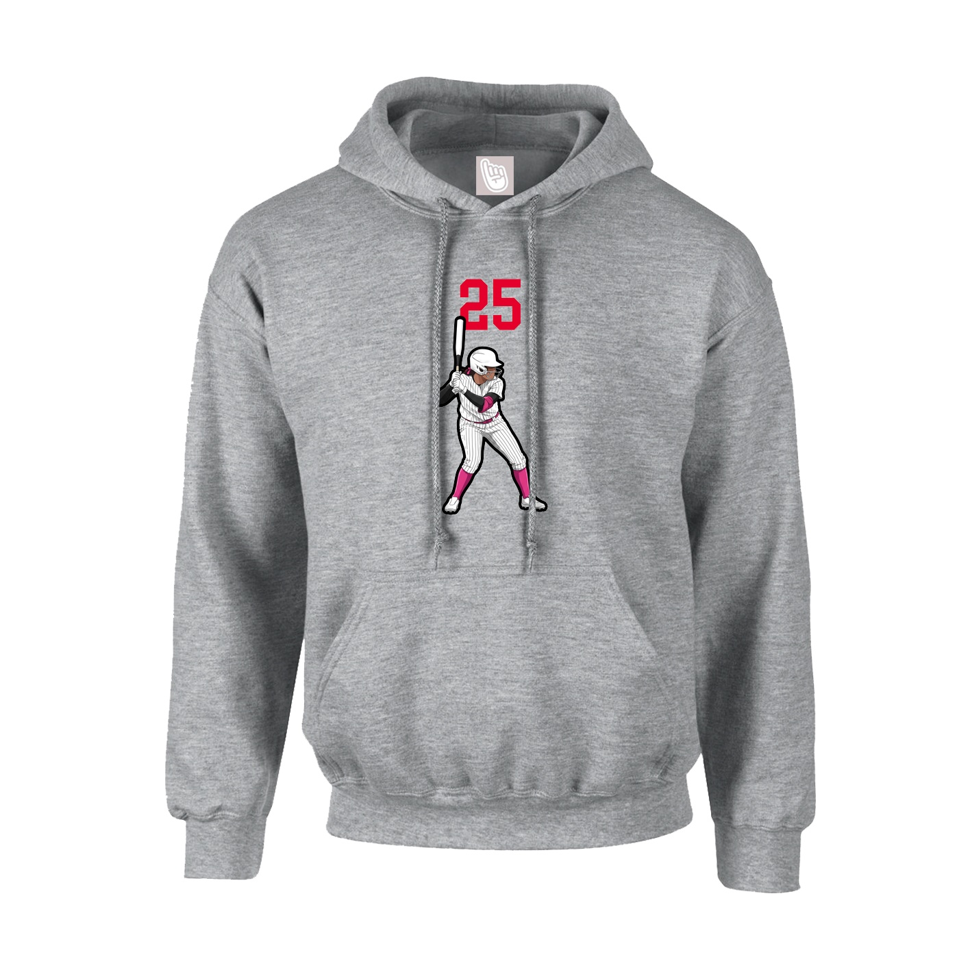 Hoodie — Number Top in Grey