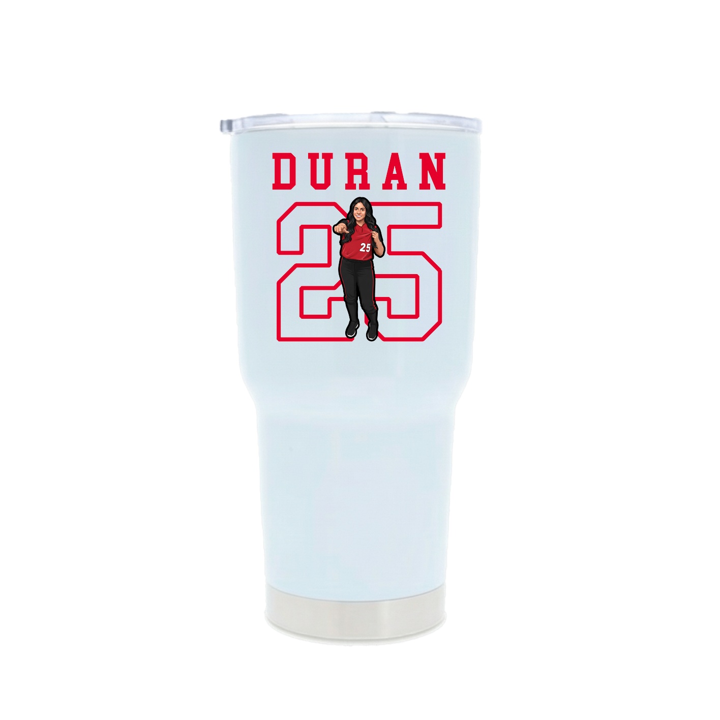30oz Stainless Steel Tumbler — Shirsey in White