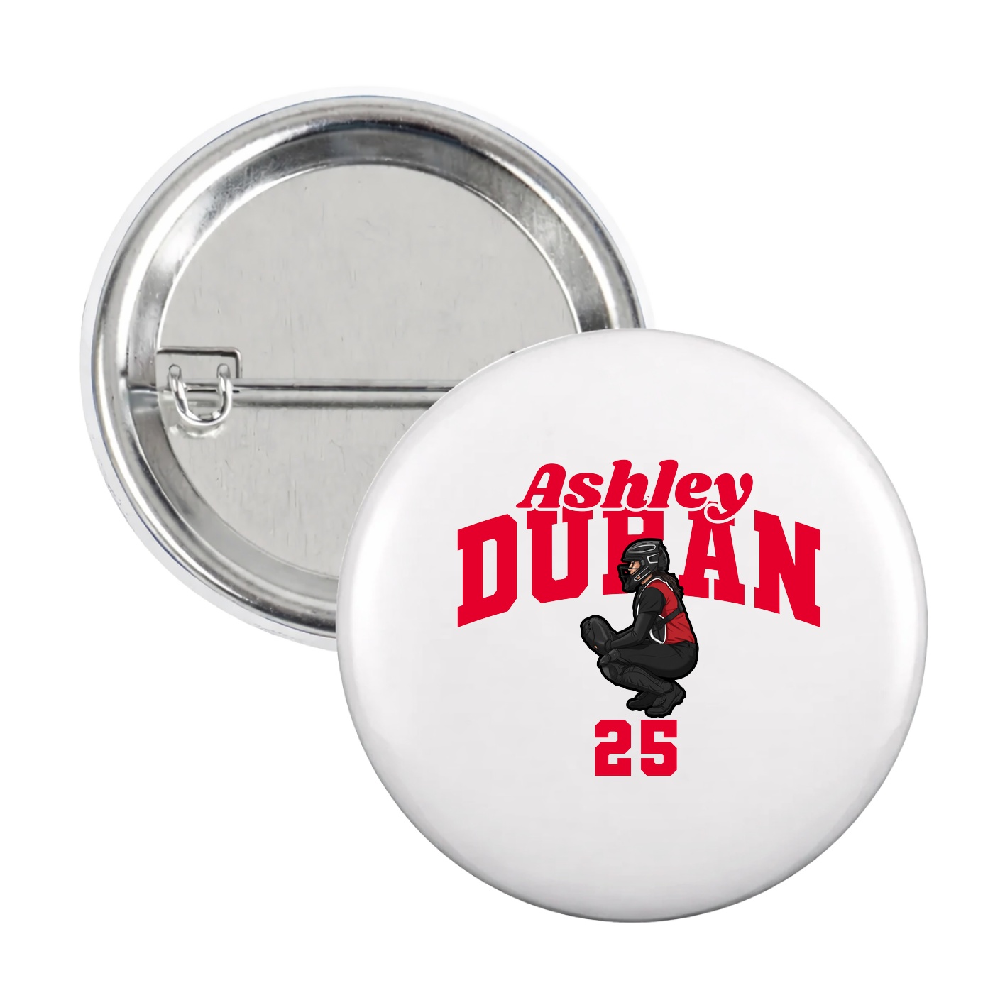 Game Day Button — Signature Arch in White