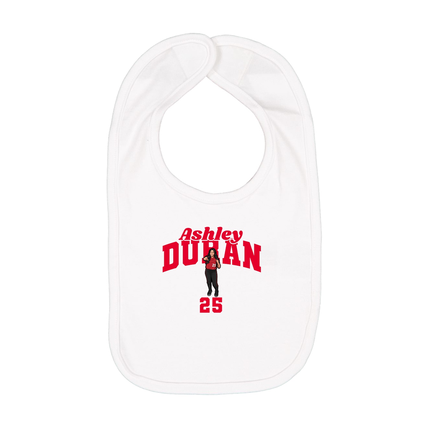Infant Bib — Signature Arch in White