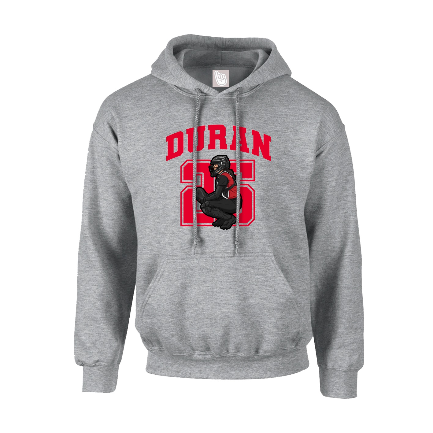 Youth Hoodie — Number in Grey