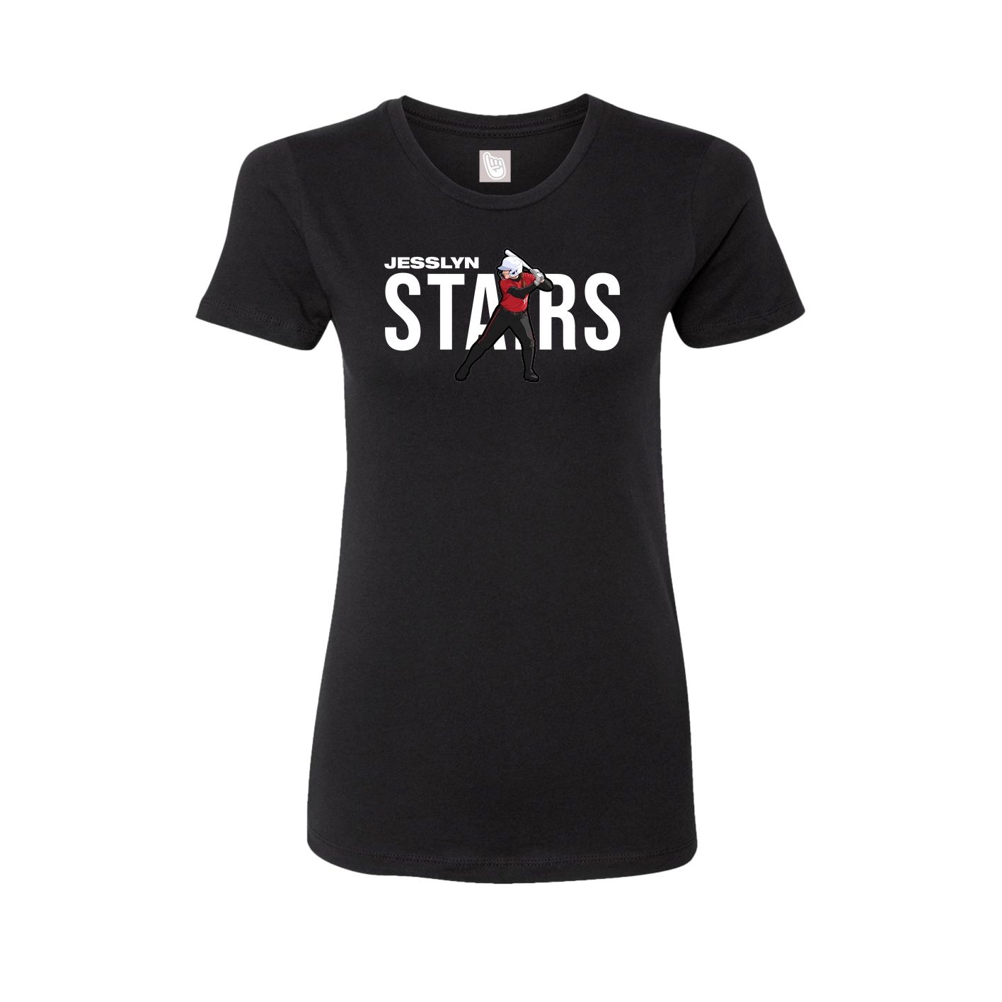 Fitted Women's Tee — Player Name in Black