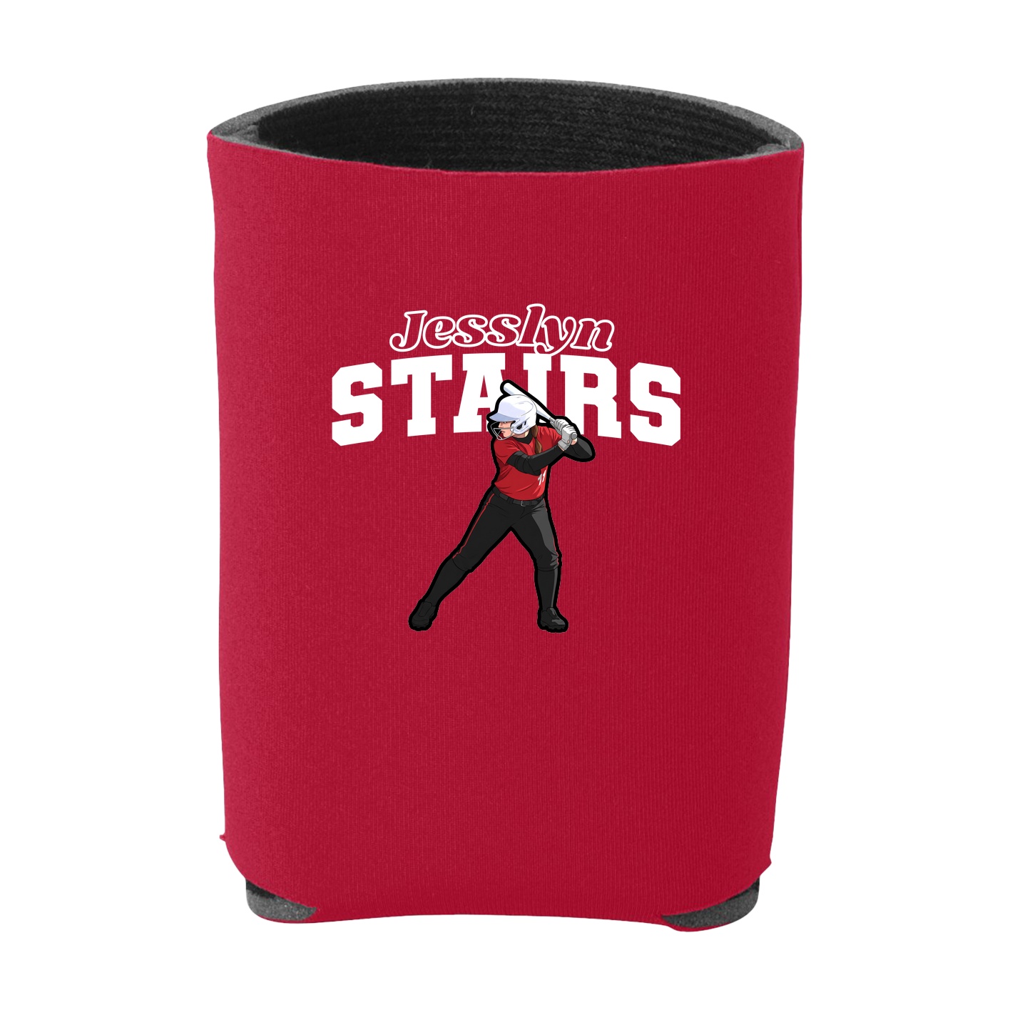 Can Holder — Name Arch in Red