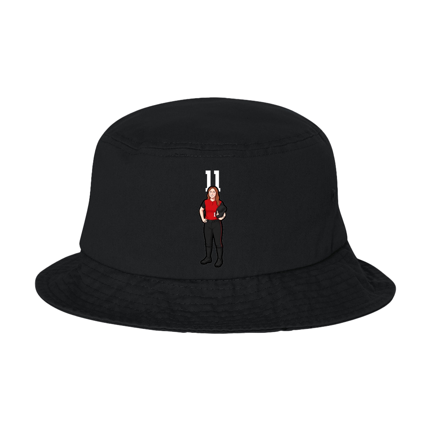 Bucket Cap — Number Top in Black