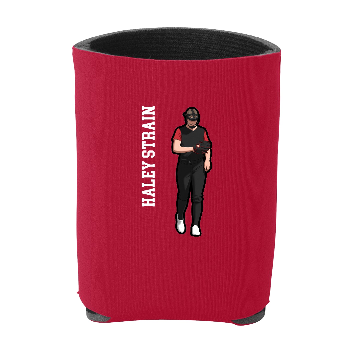 Can Holder — Name Vertical in Red