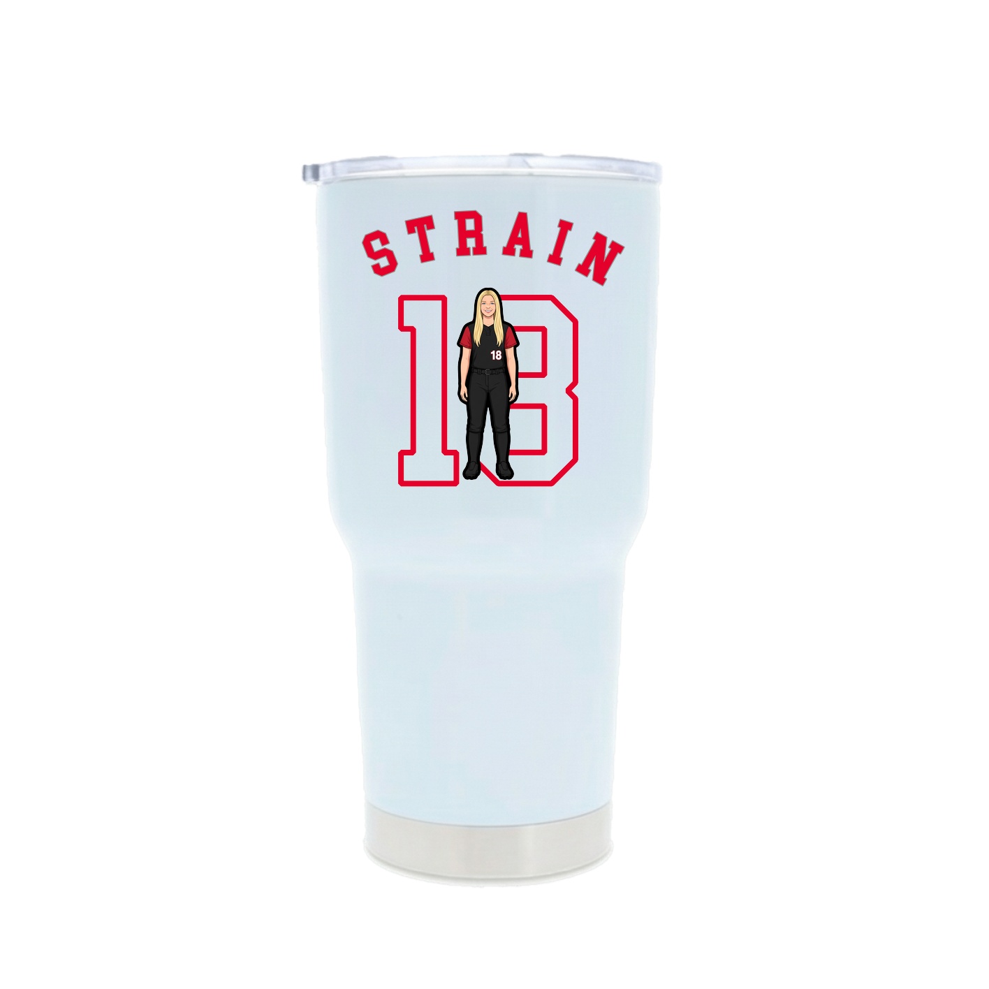 30oz Stainless Steel Tumbler — Shirsey Arch in White