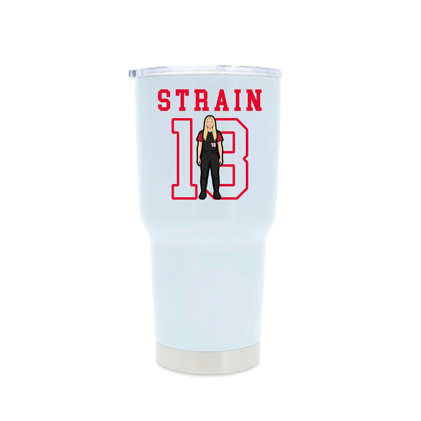 30oz Stainless Steel Tumbler — Shirsey in White