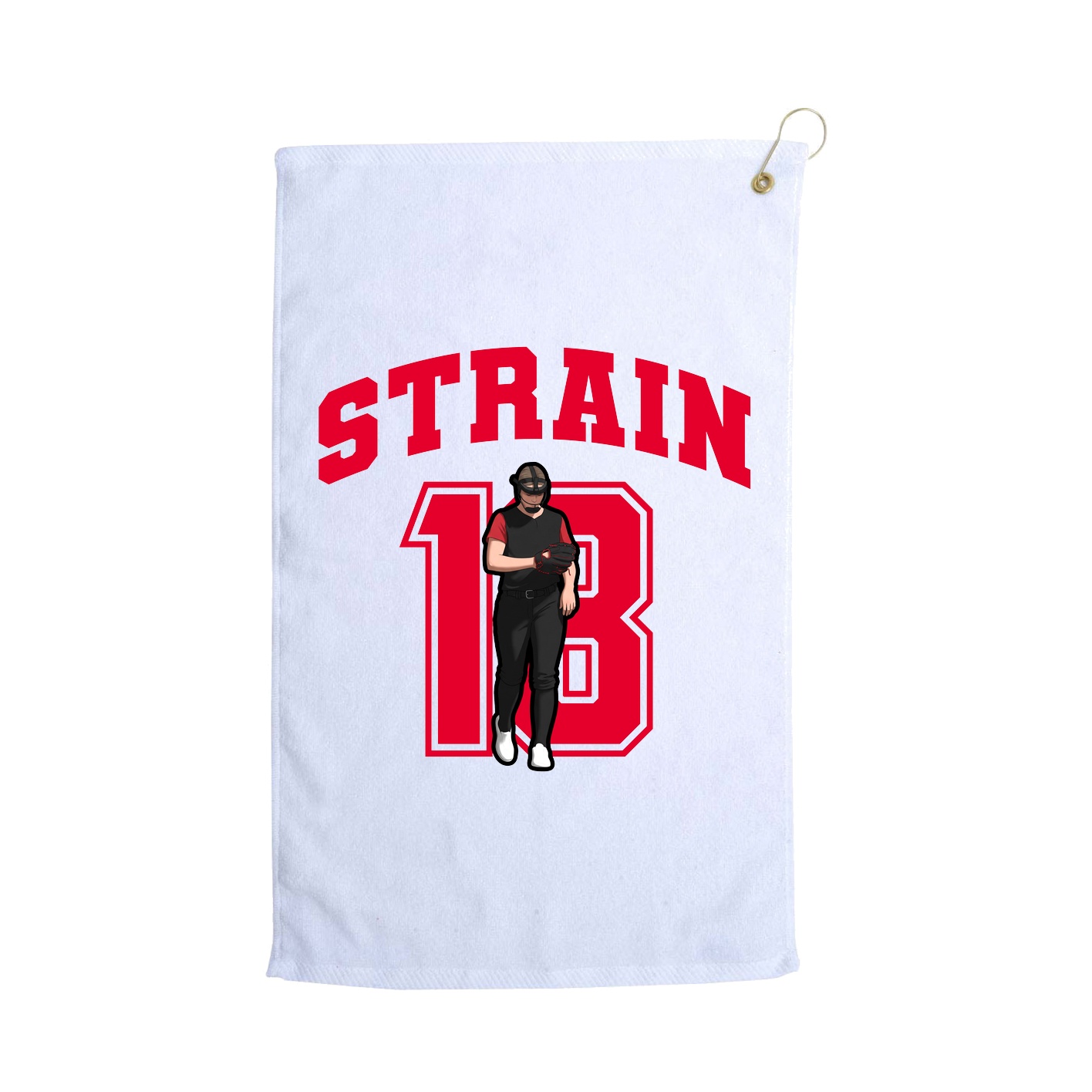 Golf Towel — Number in White