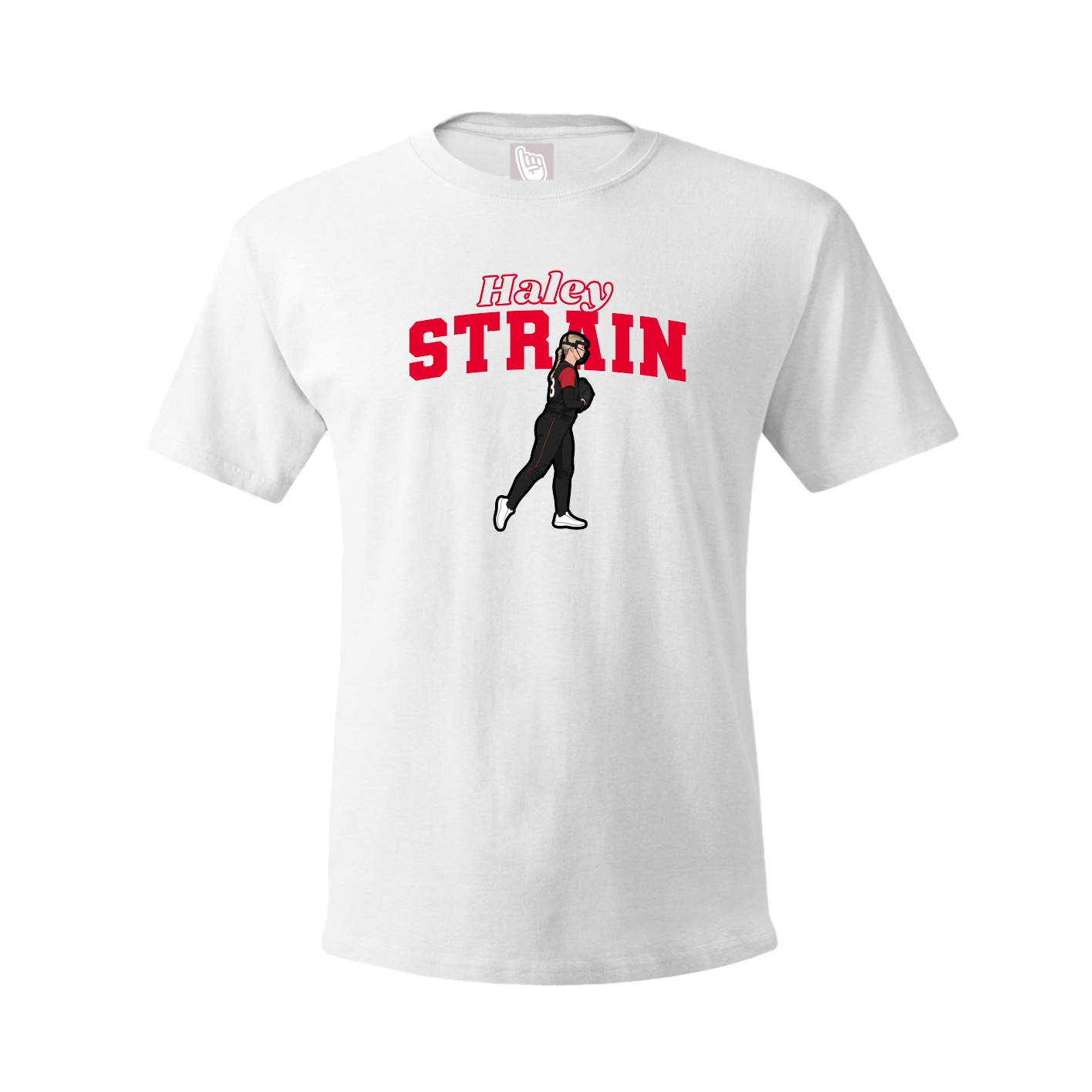 Youth Tee — Name Arch in White