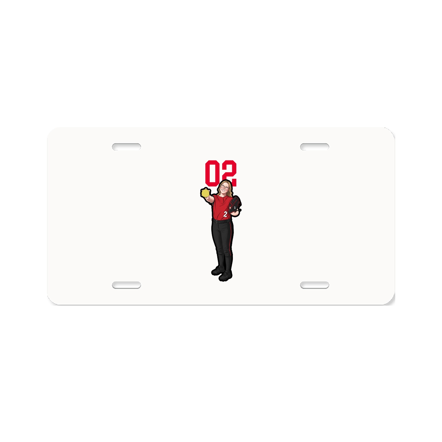 License Plate — Number Top in Classic