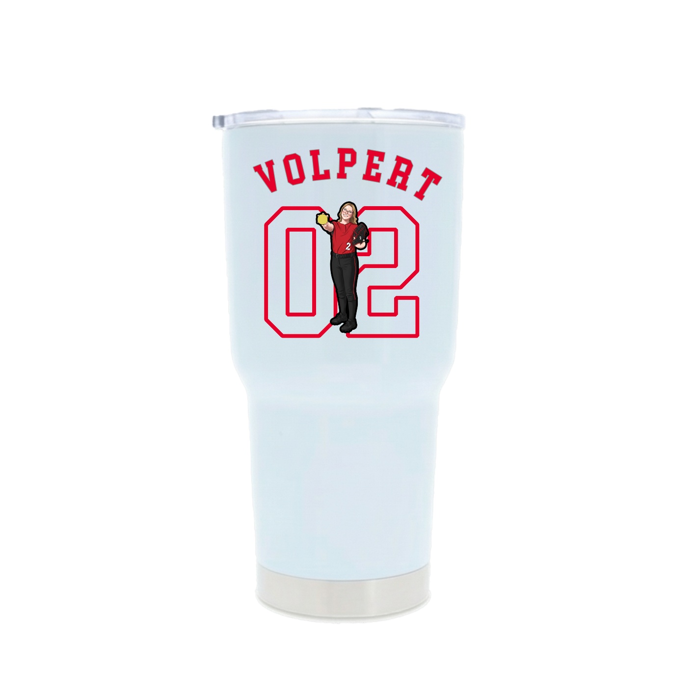 30oz Stainless Steel Tumbler — Shirsey Arch in White