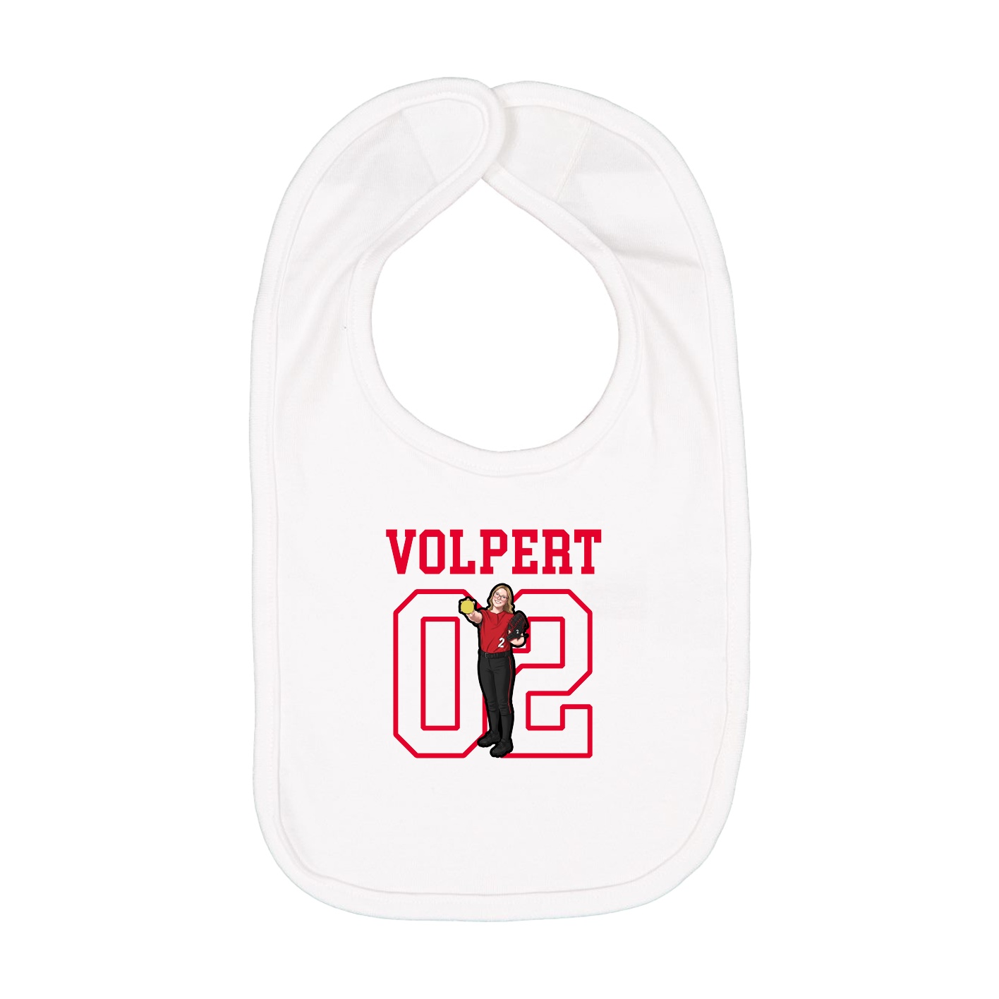 Infant Bib — Shirsey in White