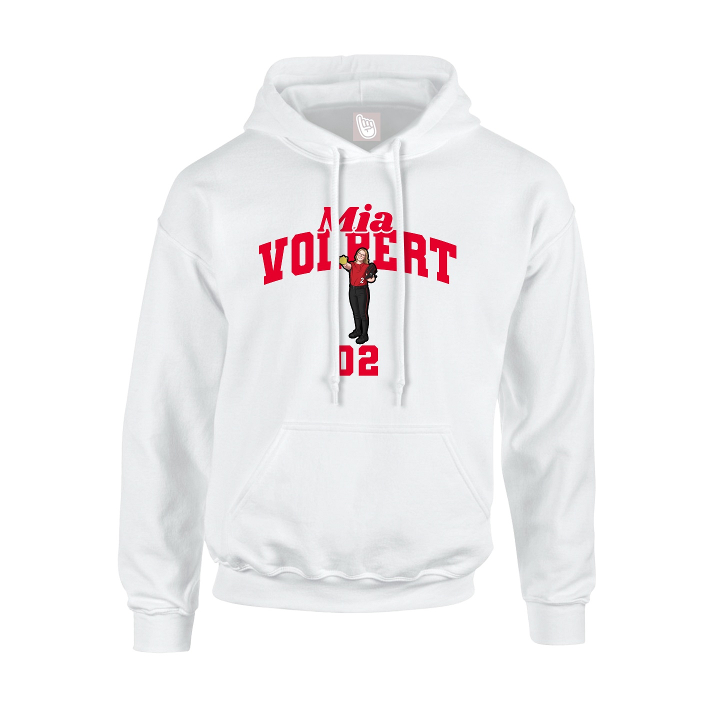 Hoodie — Signature Arch in White