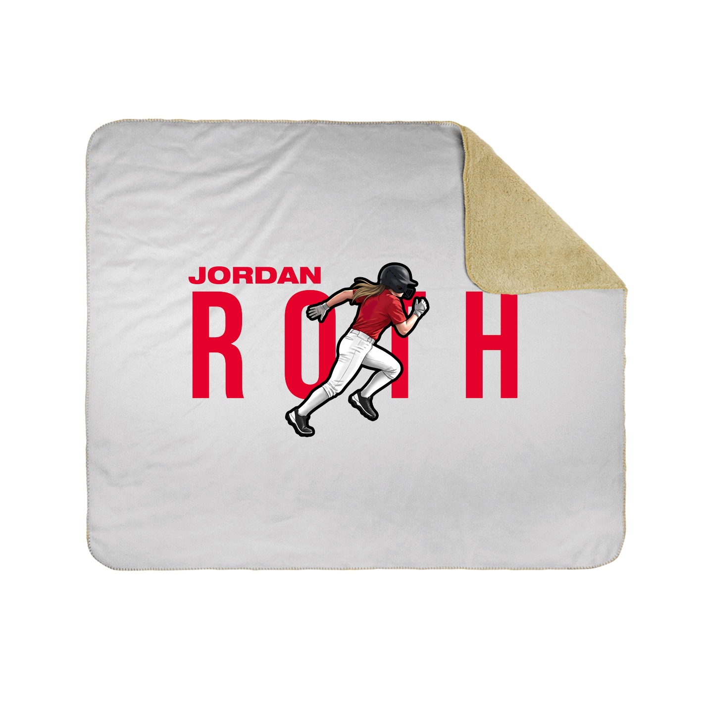 Throw Blanket — Player Name in White