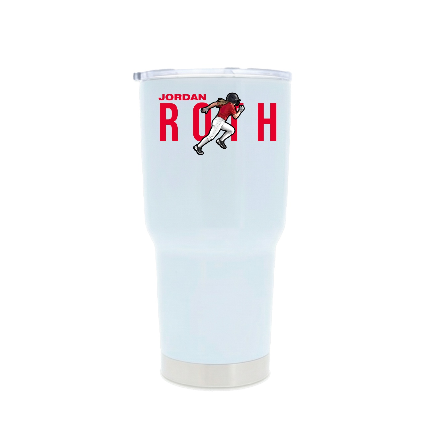 30oz Stainless Steel Tumbler — Player Name in White