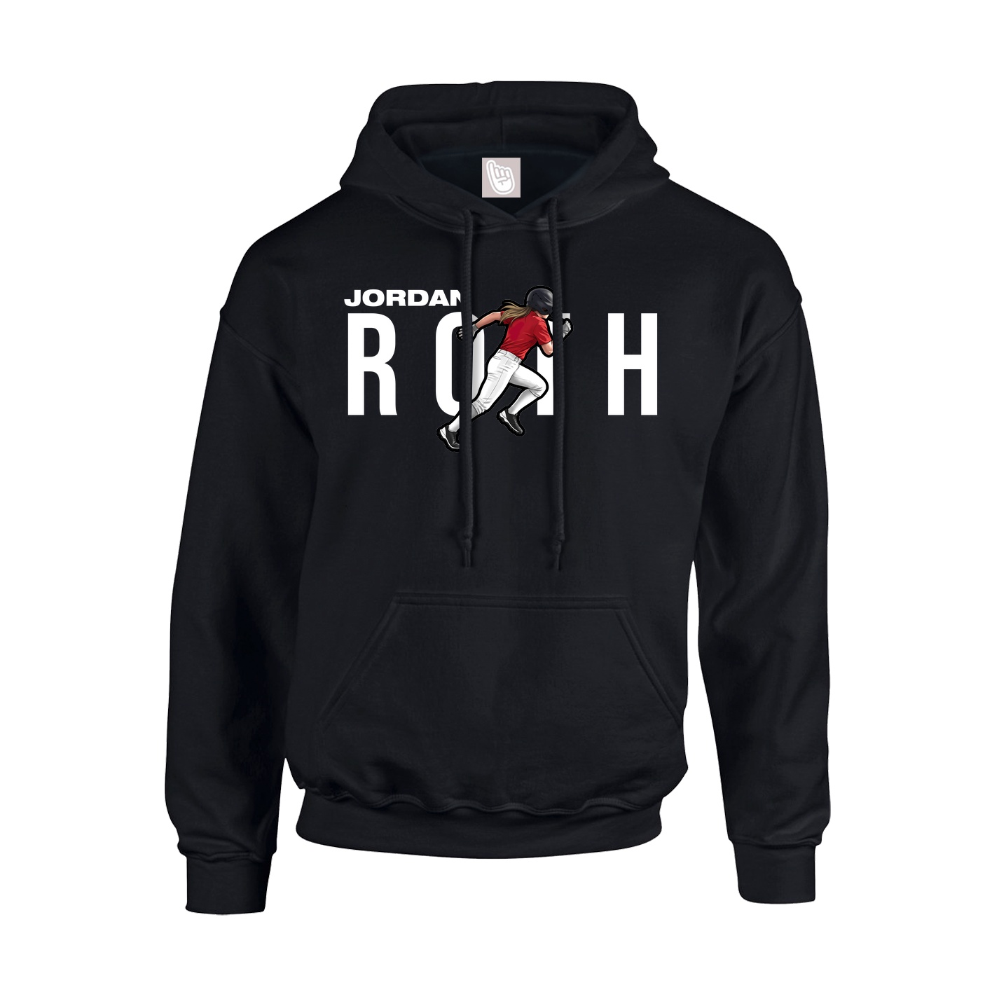 Youth Hoodie — Player Name in Black