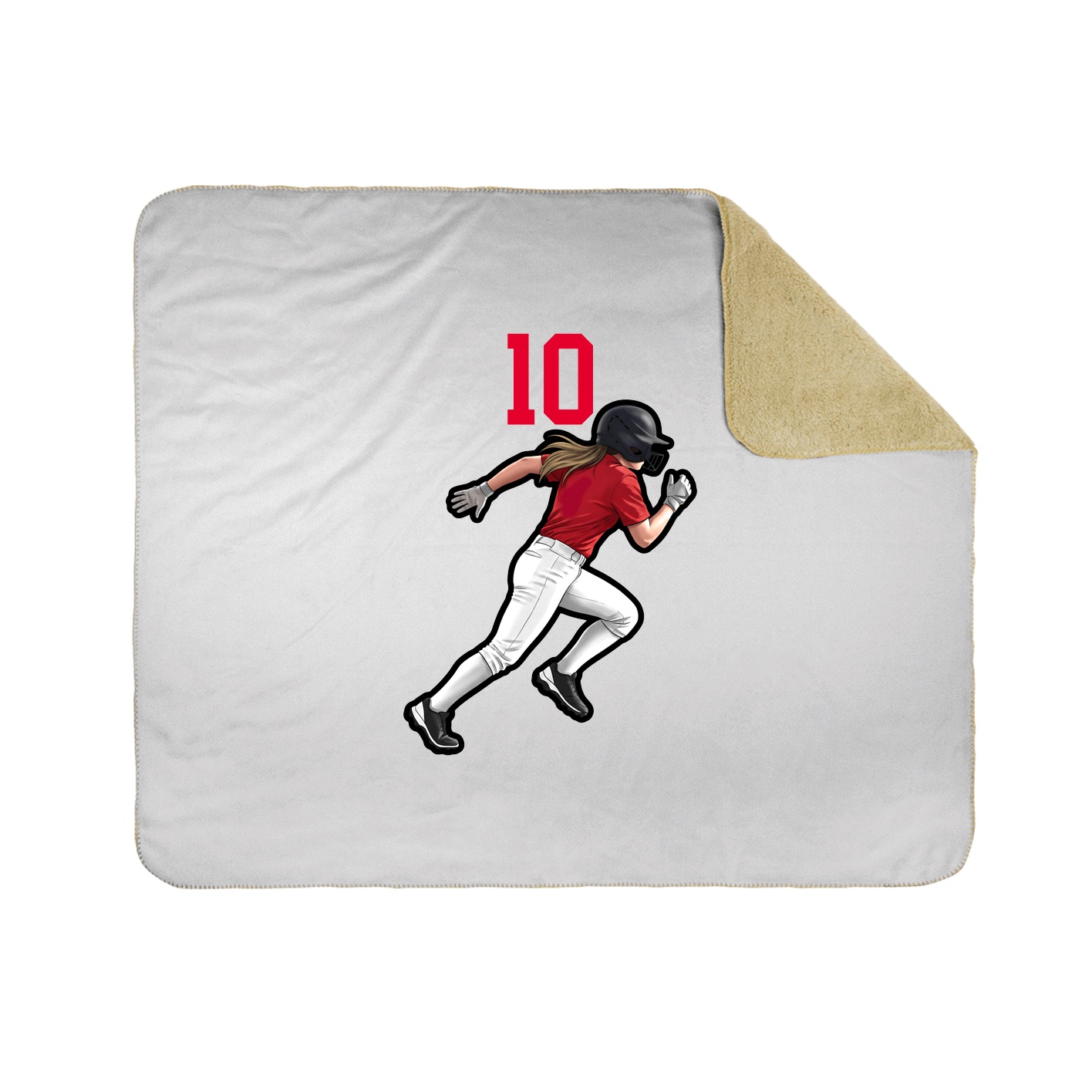Throw Blanket — Number Top in White