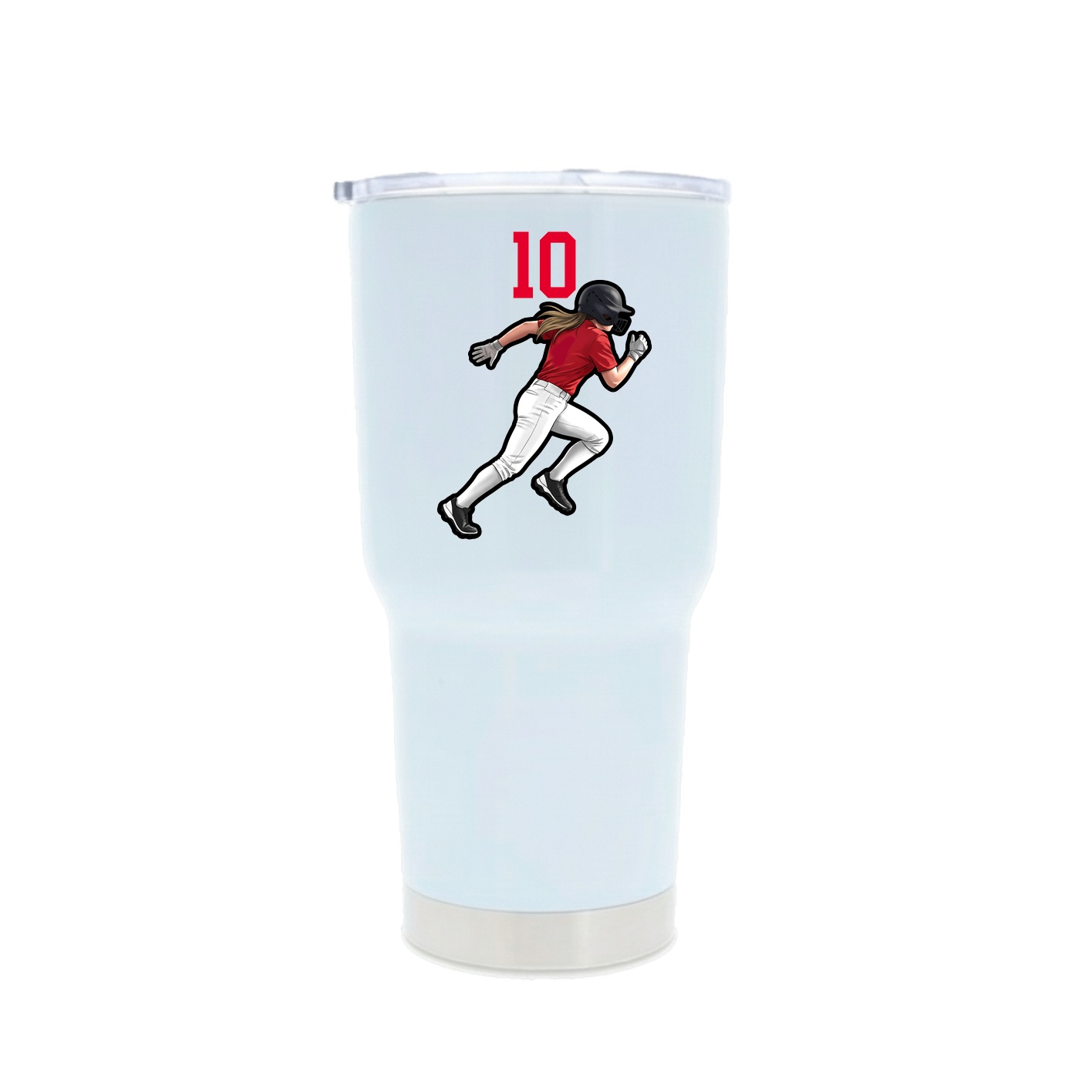 30oz Stainless Steel Tumbler — Number Top in White