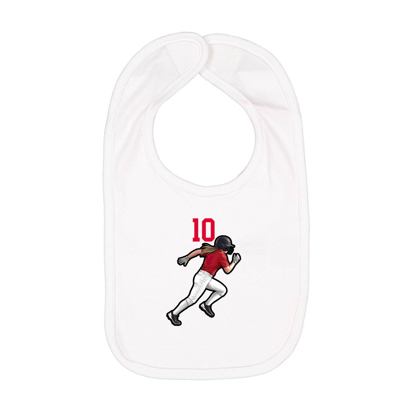 Infant Bib — Number Top in White