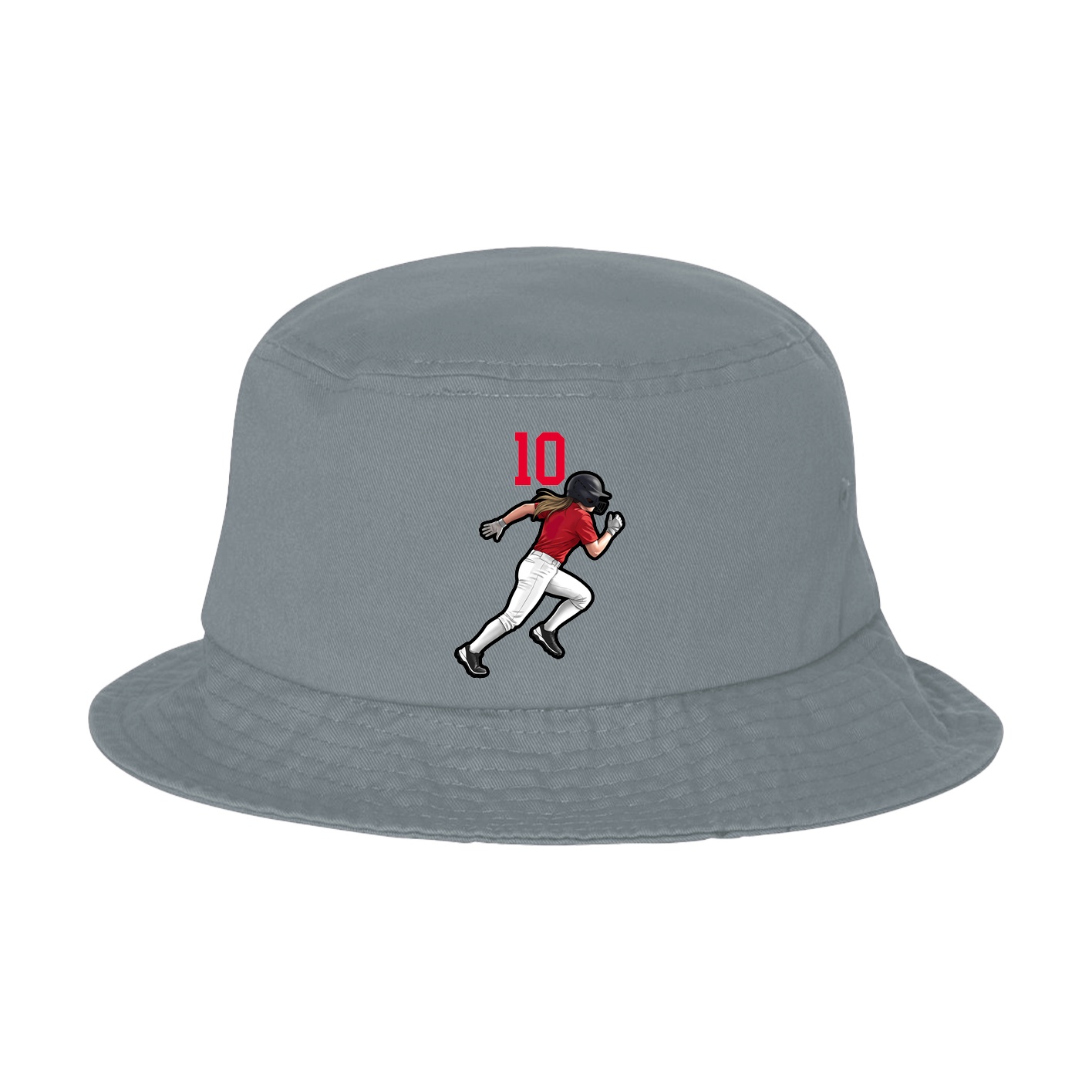 Bucket Cap — Number Top in Grey
