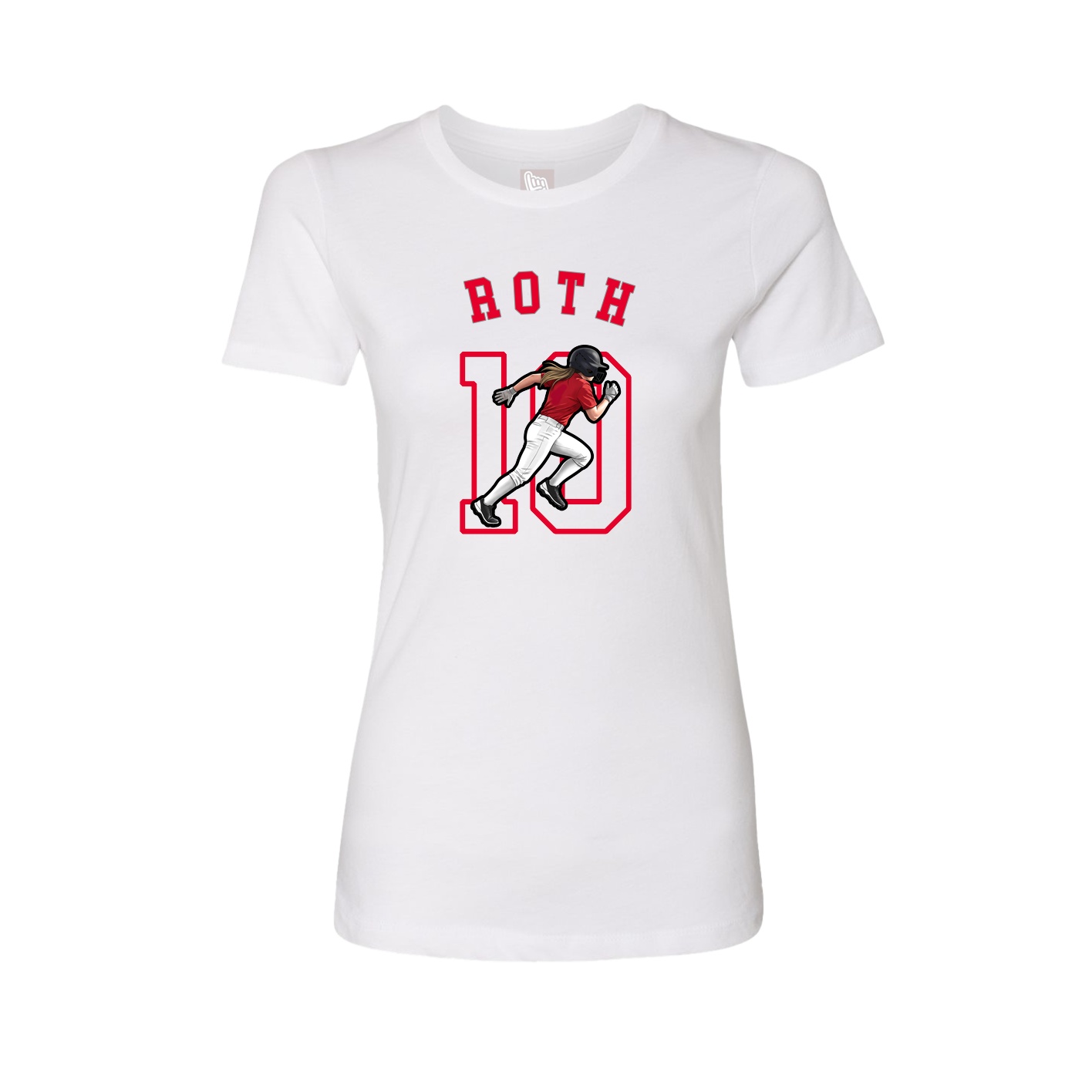 Fitted Women's Tee — Shirsey Arch in White