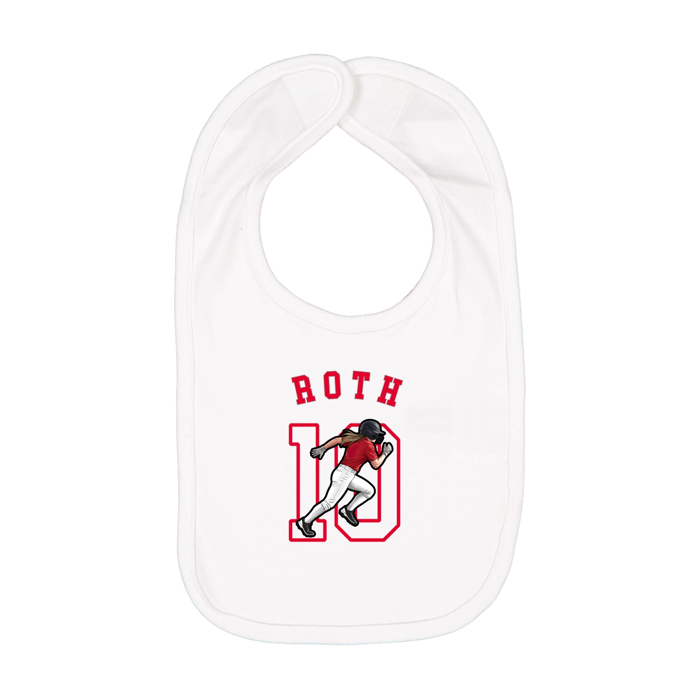 Infant Bib — Shirsey Arch in White