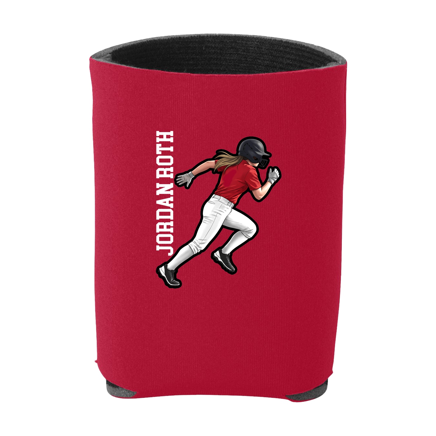 Can Holder — Name Vertical in Red