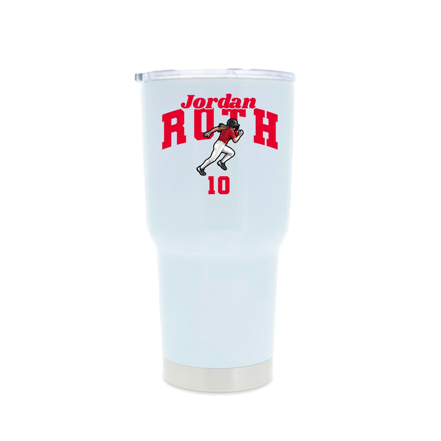 30oz Stainless Steel Tumbler — Signature Arch in White