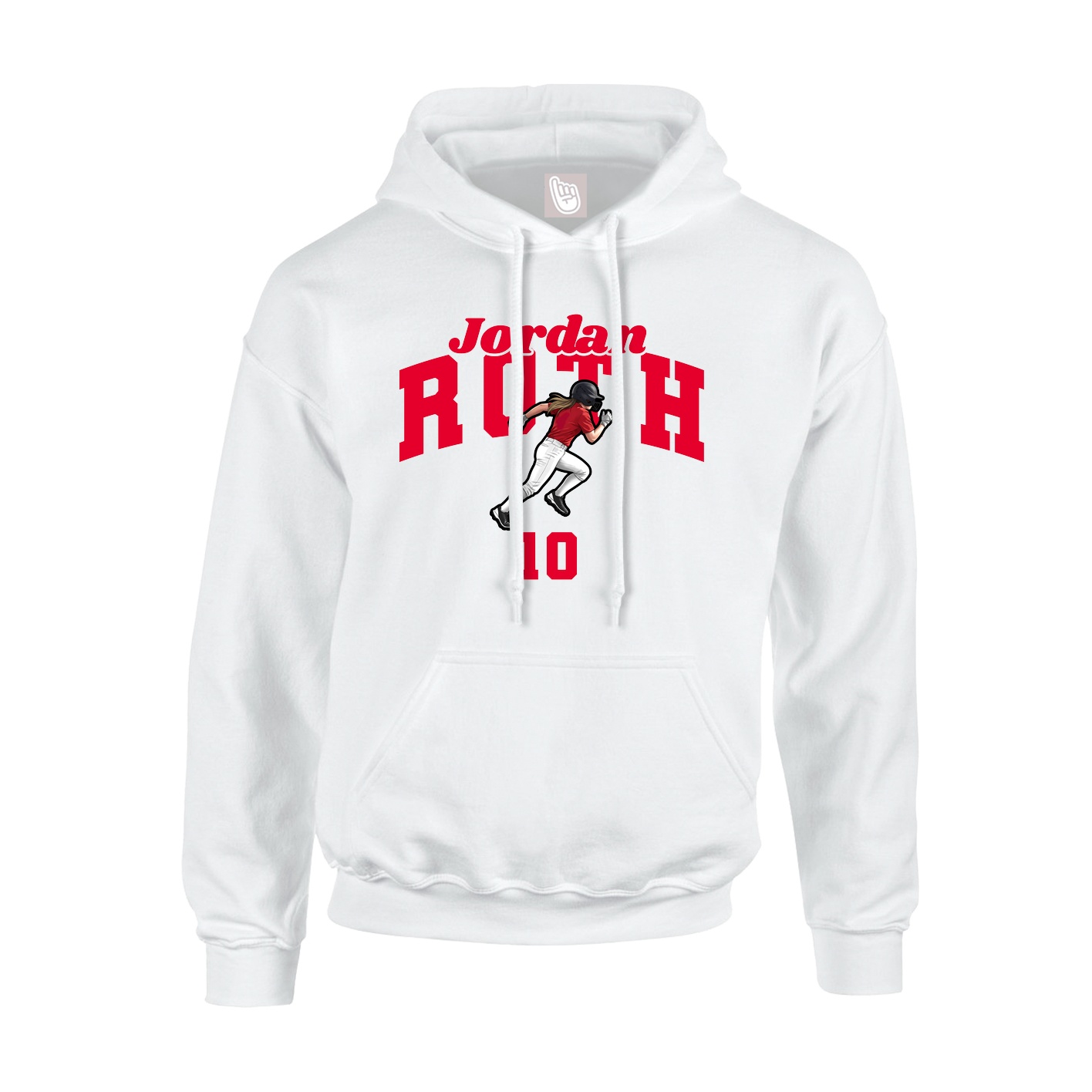 Youth Hoodie — Signature Arch in White