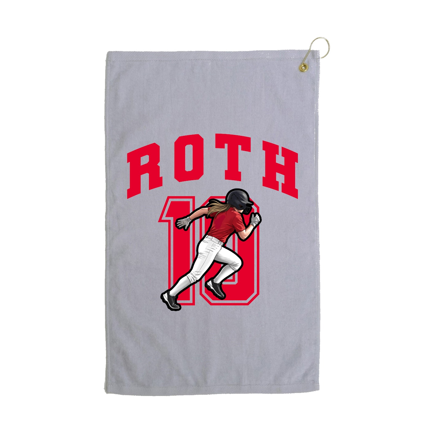 Golf Towel — Number in Grey