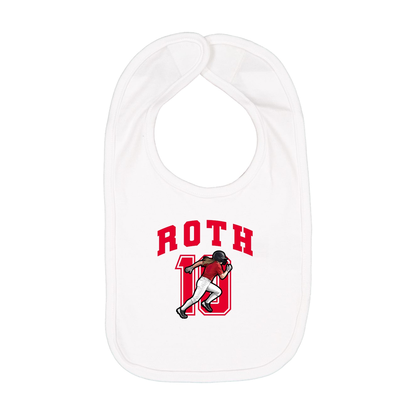 Infant Bib — Number in White