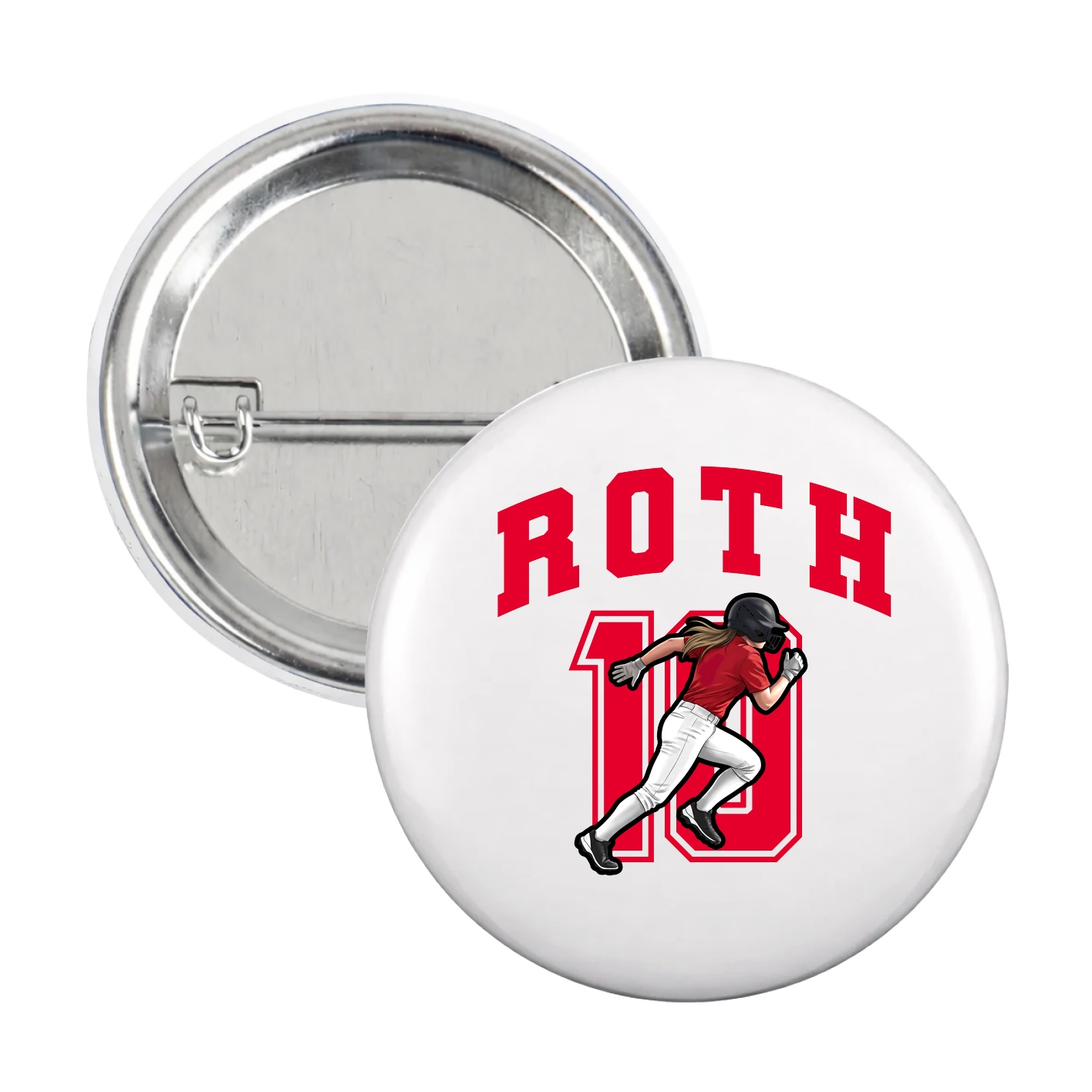Game Day Button — Number in White